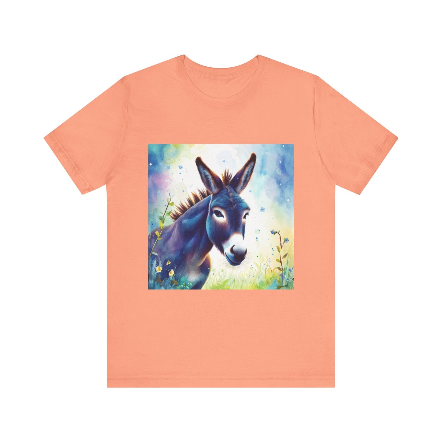 Cute Colorful Donkey Unisex Jersey Short Sleeve Tee