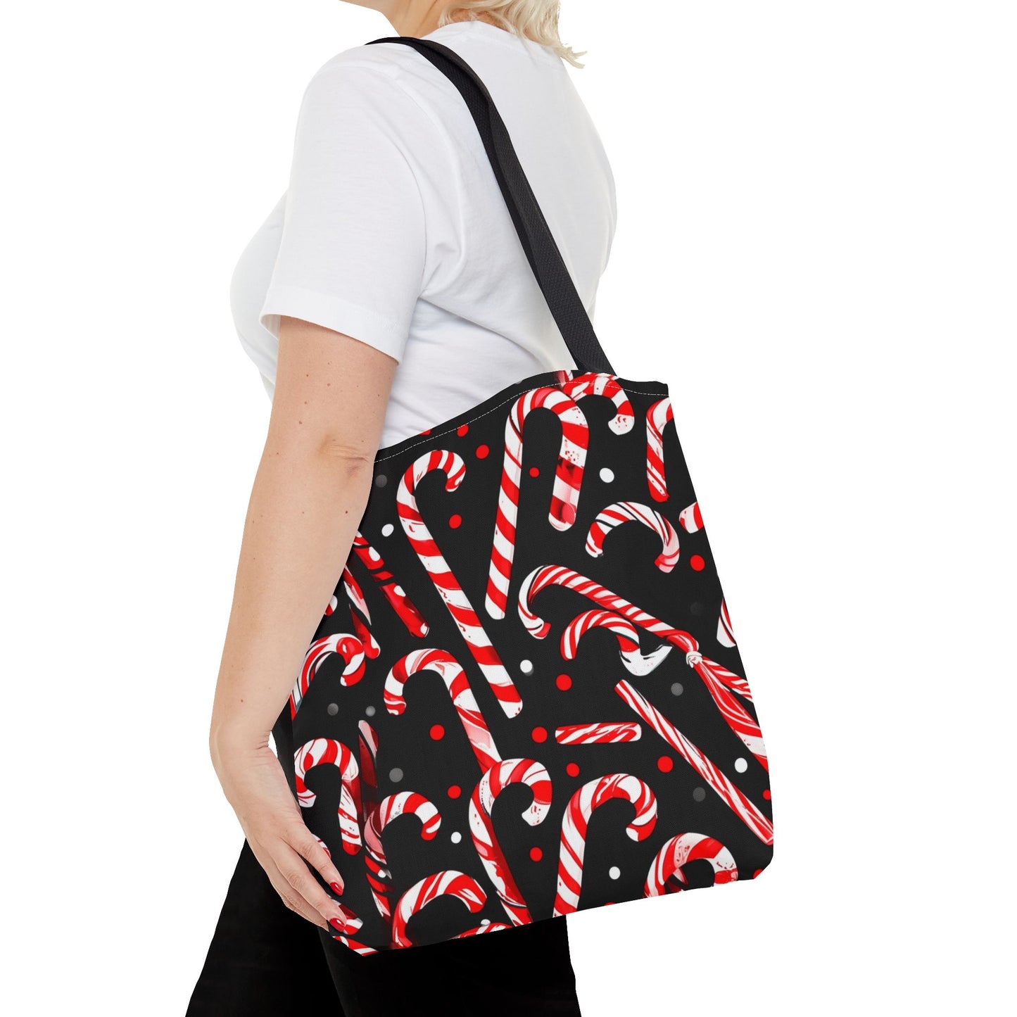 Cute Candy Canes Tote Bag (AOP)