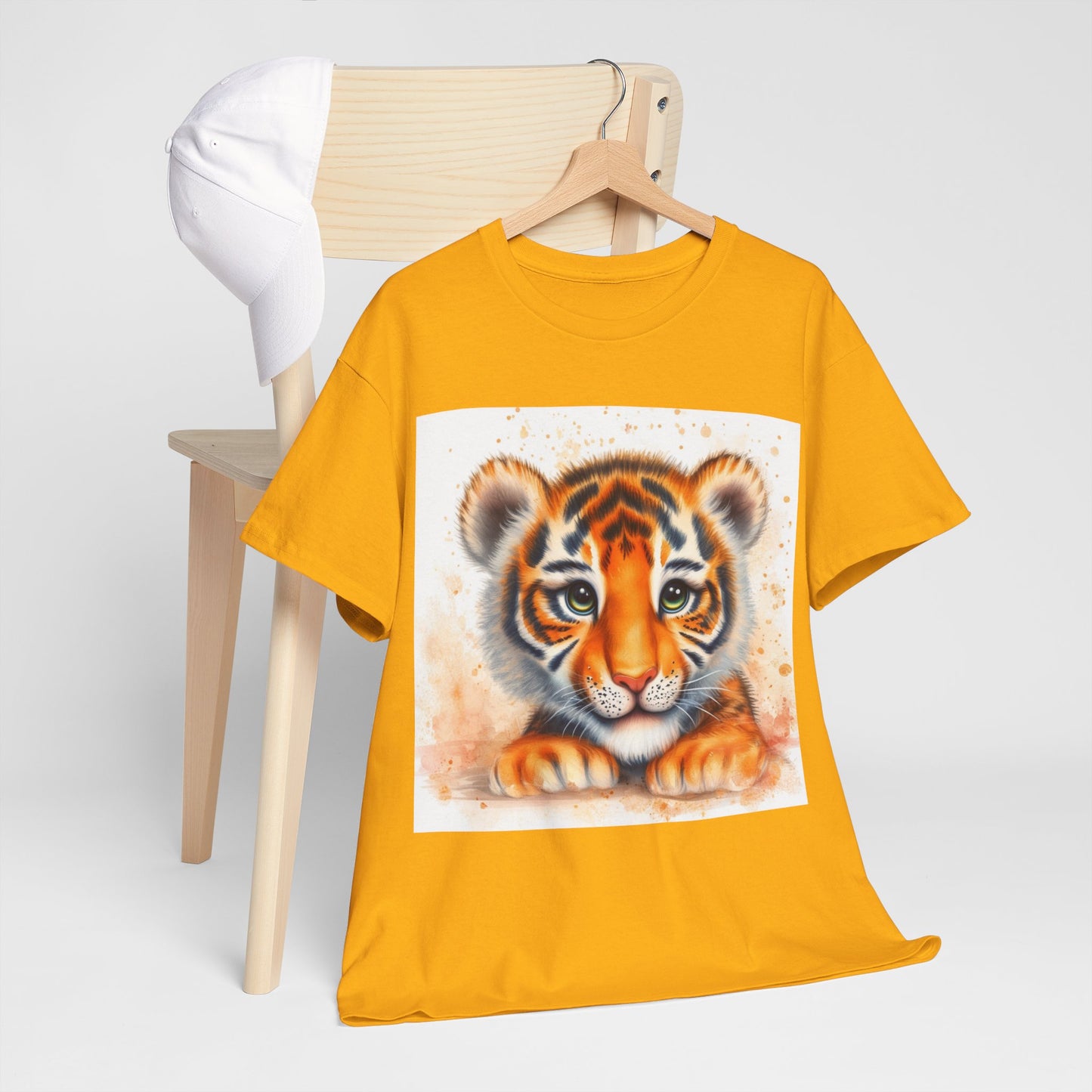 Cute Tiger Unisex Heavy Cotton Tee