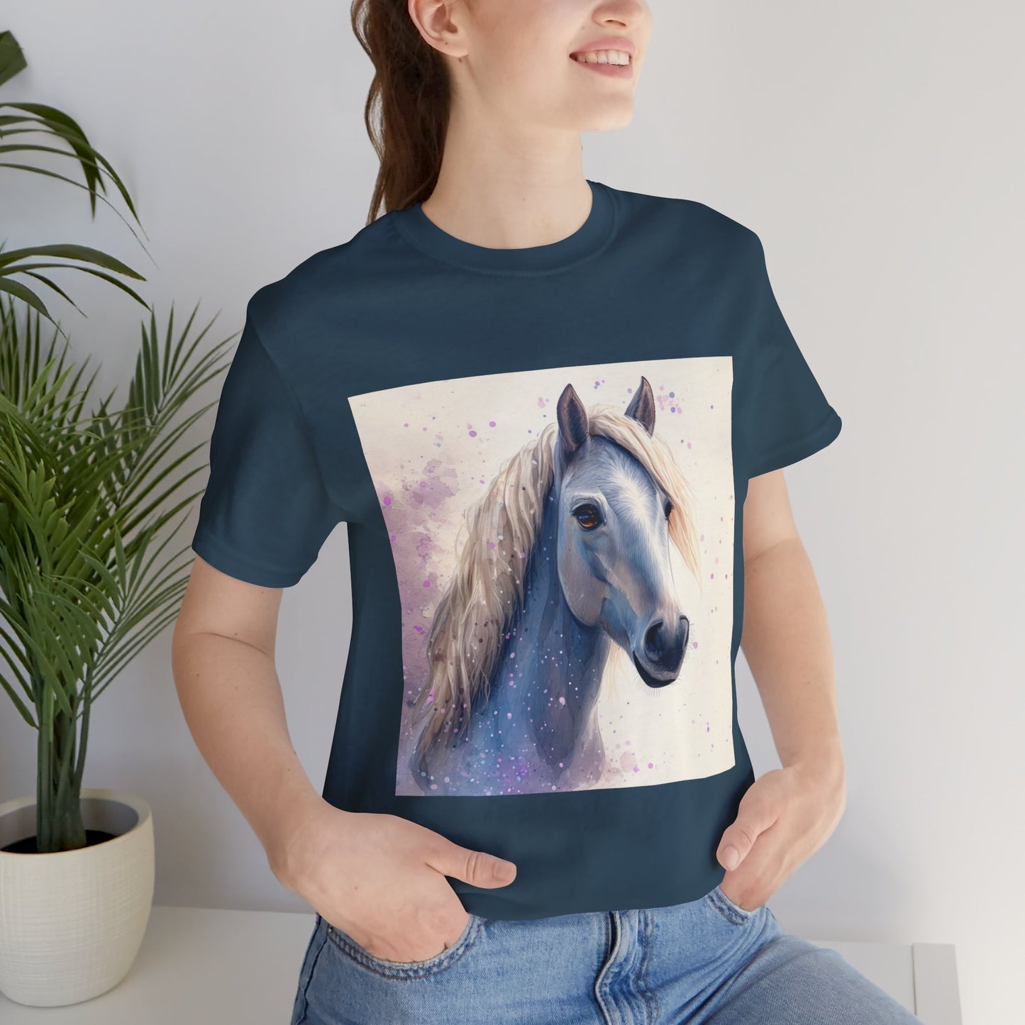 Baby White Horse Unisex Jersey Short Sleeve Tee