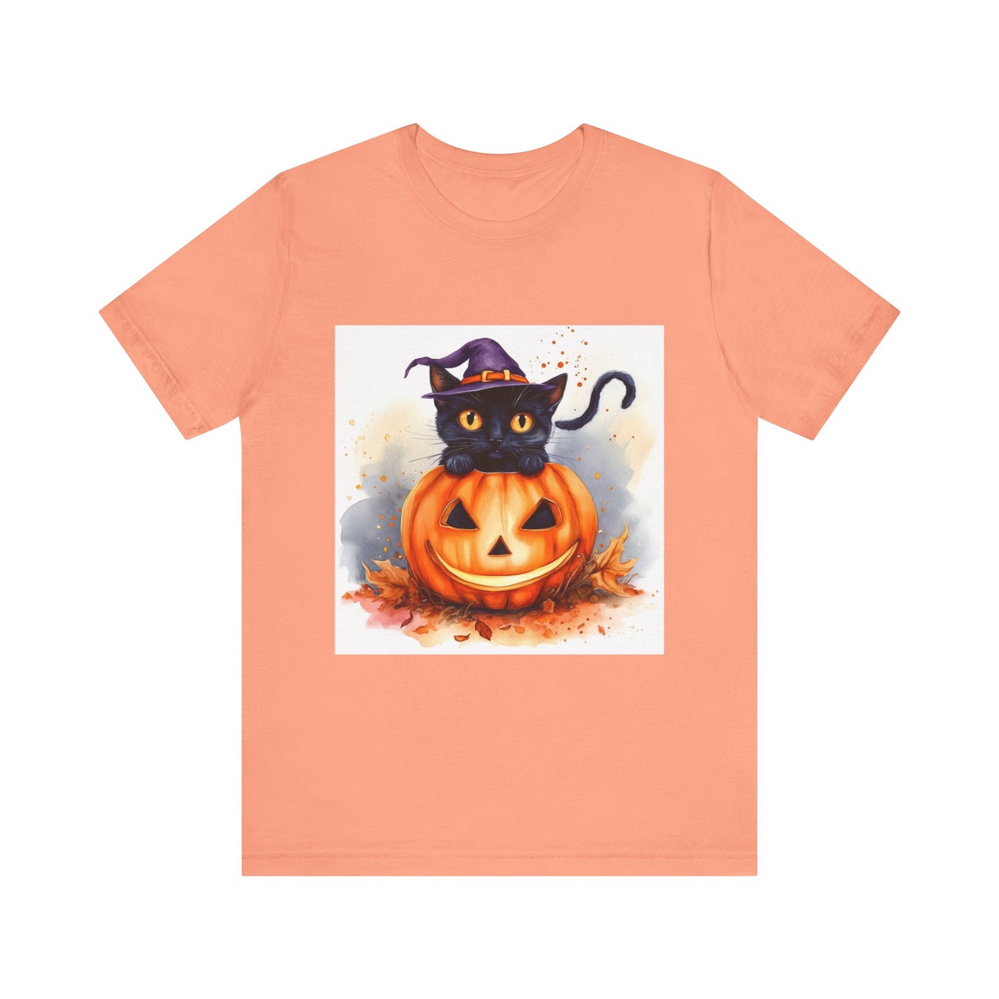 Halloween Cat Unisex Jersey Short Sleeve Tee