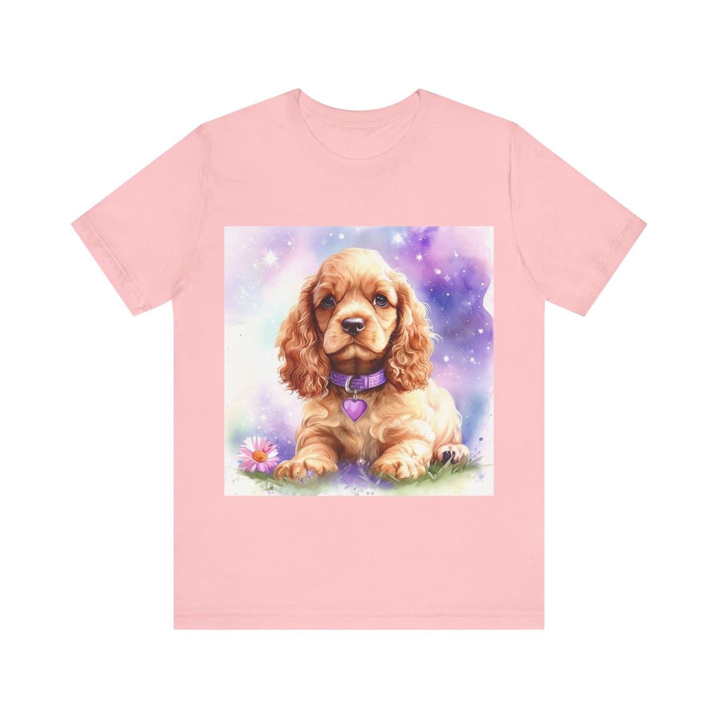 Cute Cocker Spaniel Unisex Jersey Short Sleeve Tee