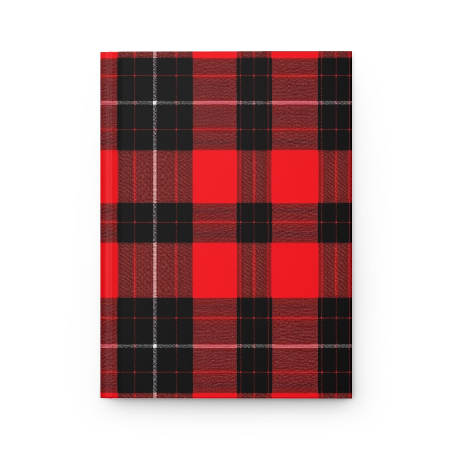 Red and Black Plaid Hardcover Journal Matte