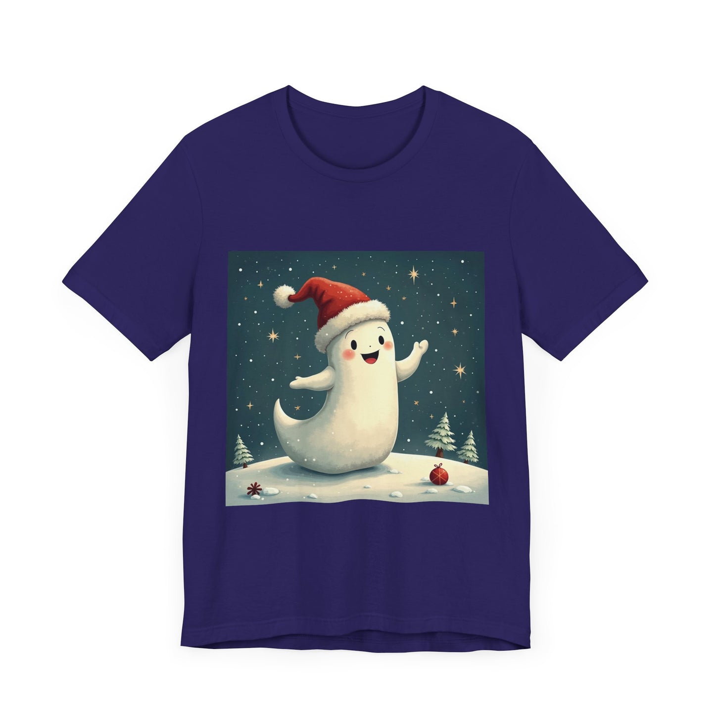 Cute Winter Ghost Unisex Jersey Tee