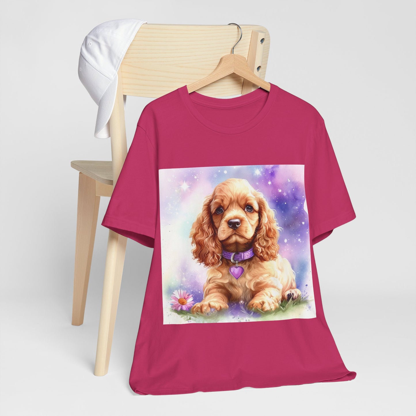 Cute Cocker Spaniel Unisex Jersey Short Sleeve Tee