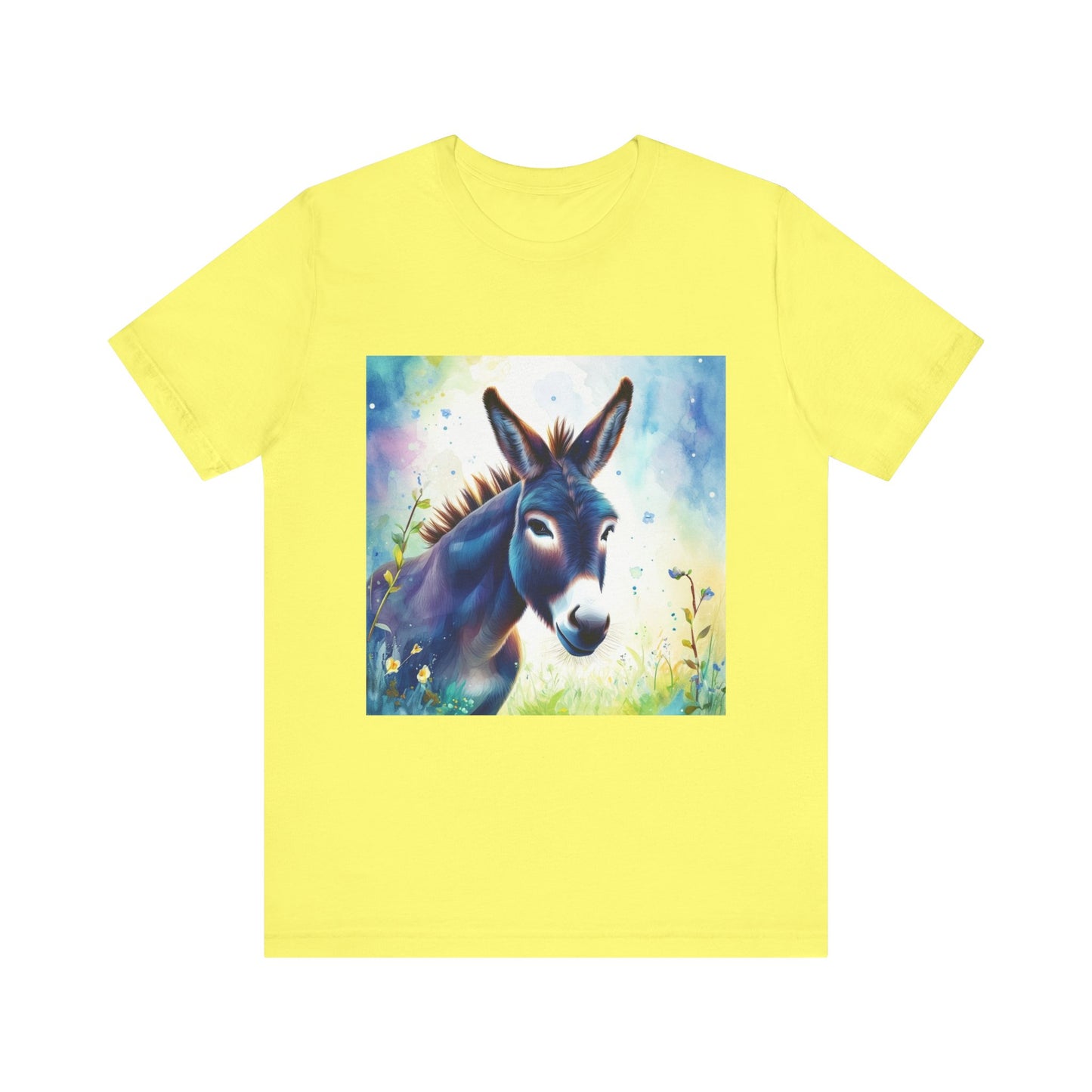 Cute Colorful Donkey Unisex Jersey Short Sleeve Tee