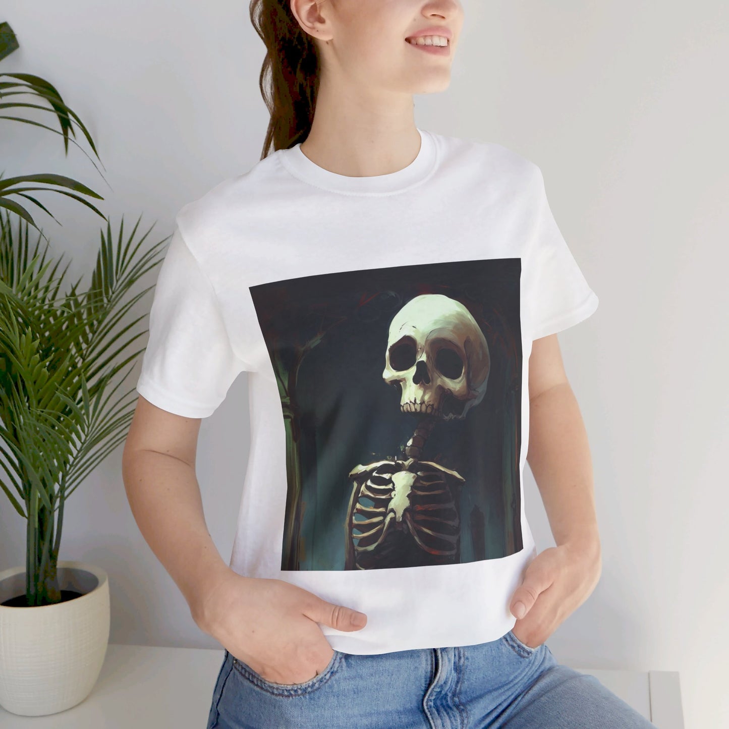 Scary Skeleton Unisex Jersey Short Sleeve Tee