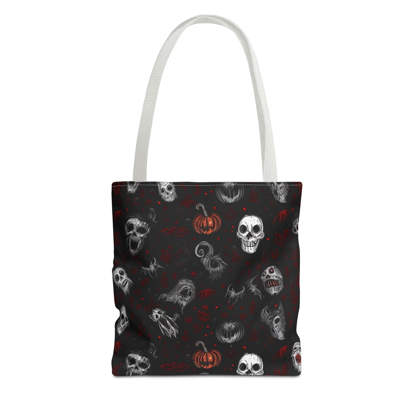 Scary Halloween Pattern Tote Bag (AOP)