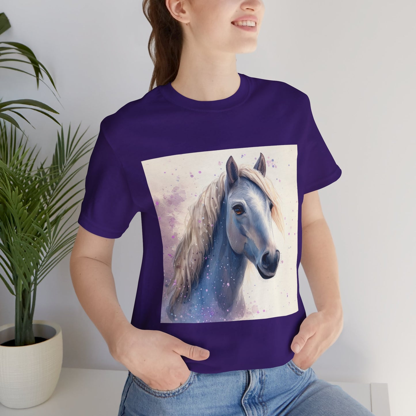 Baby White Horse Unisex Jersey Short Sleeve Tee