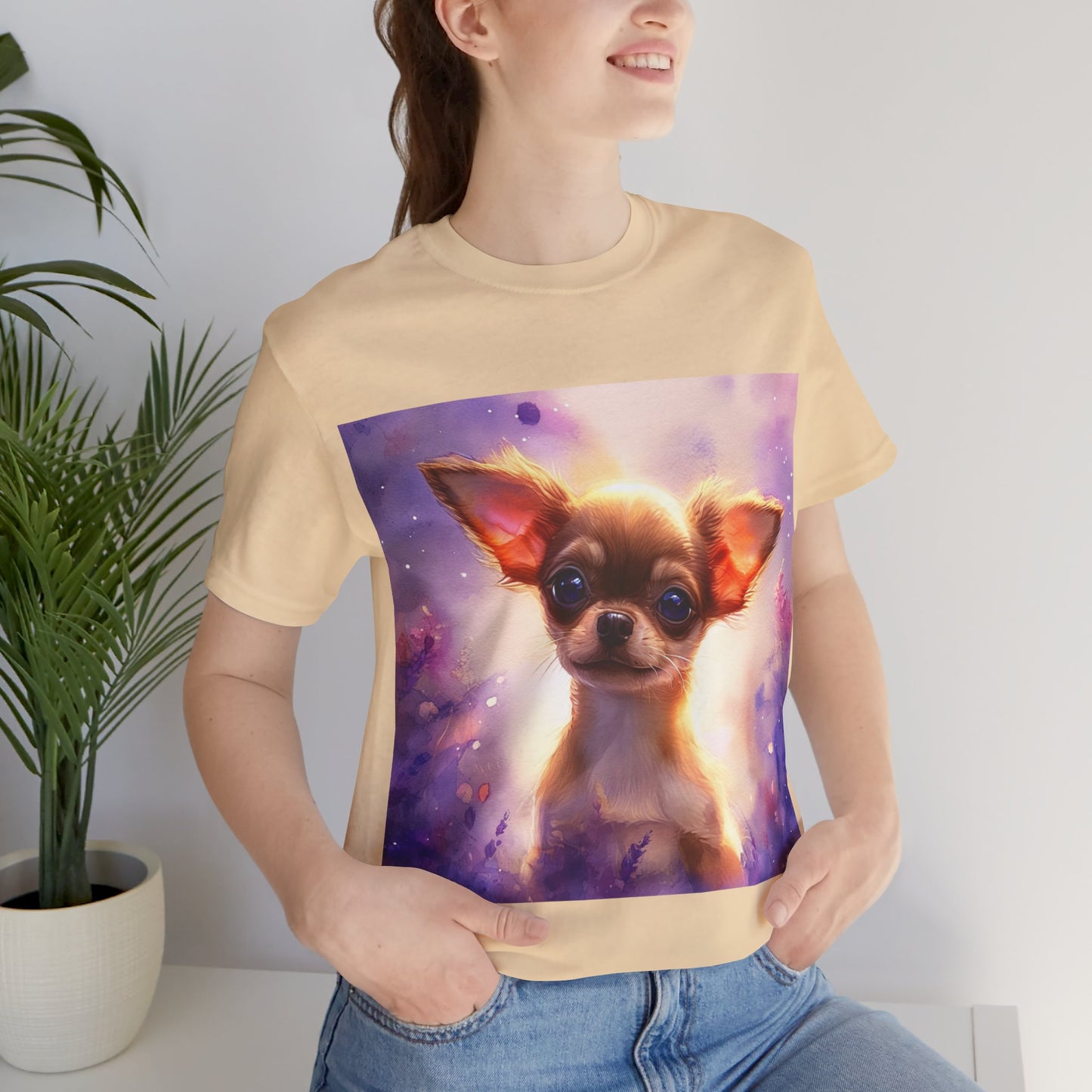 Galaxy Chihuahua Unisex Jersey Short Sleeve Tee