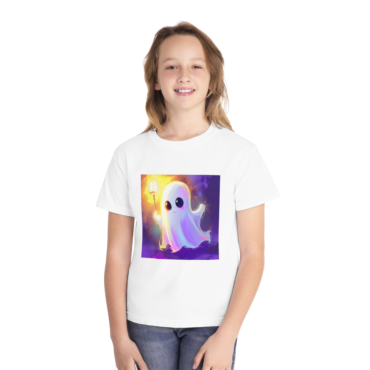 Cute Cartoon Ghost Youth Midweight Tee