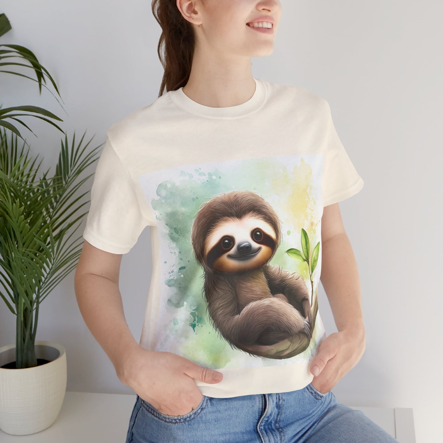 Cute Sloth Unisex Jersey Short Sleeve Tee