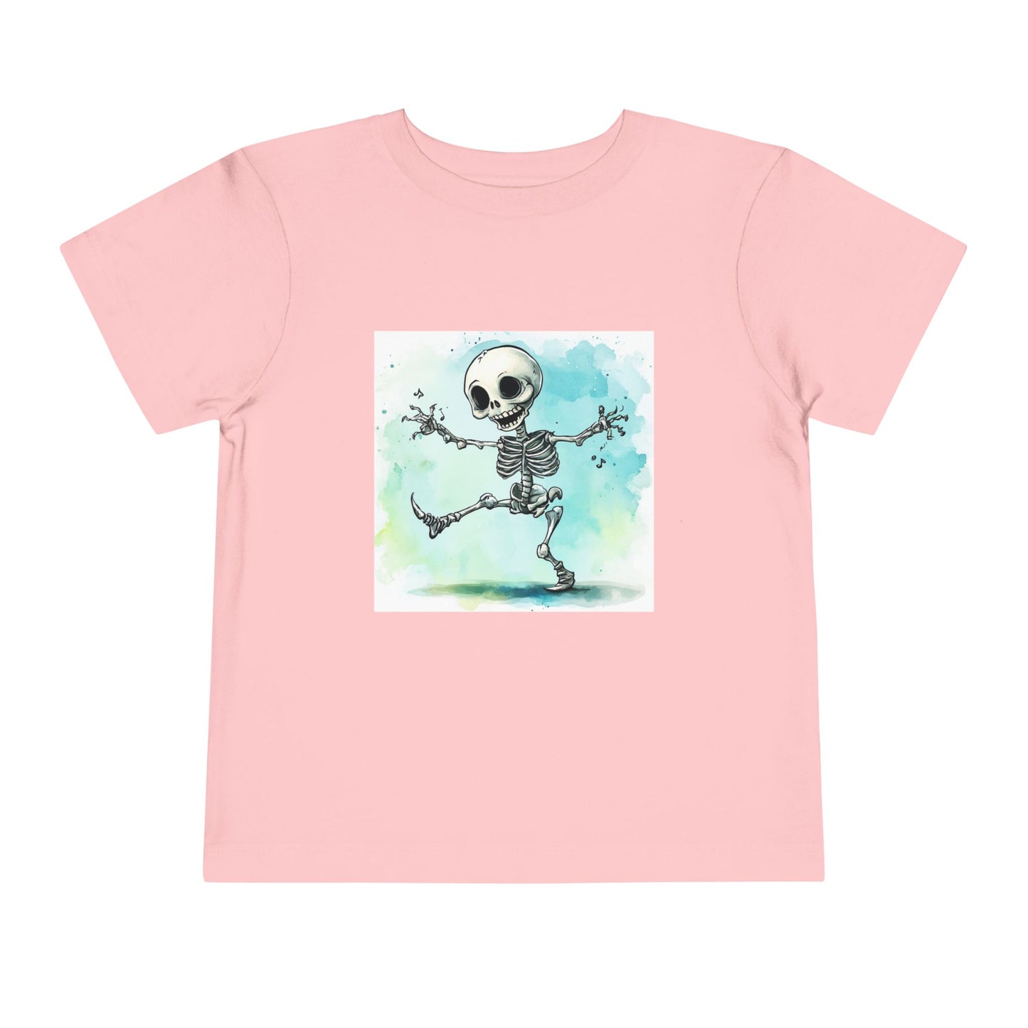 Cute Happy Skeleton Toddler Short Sleeve Tee