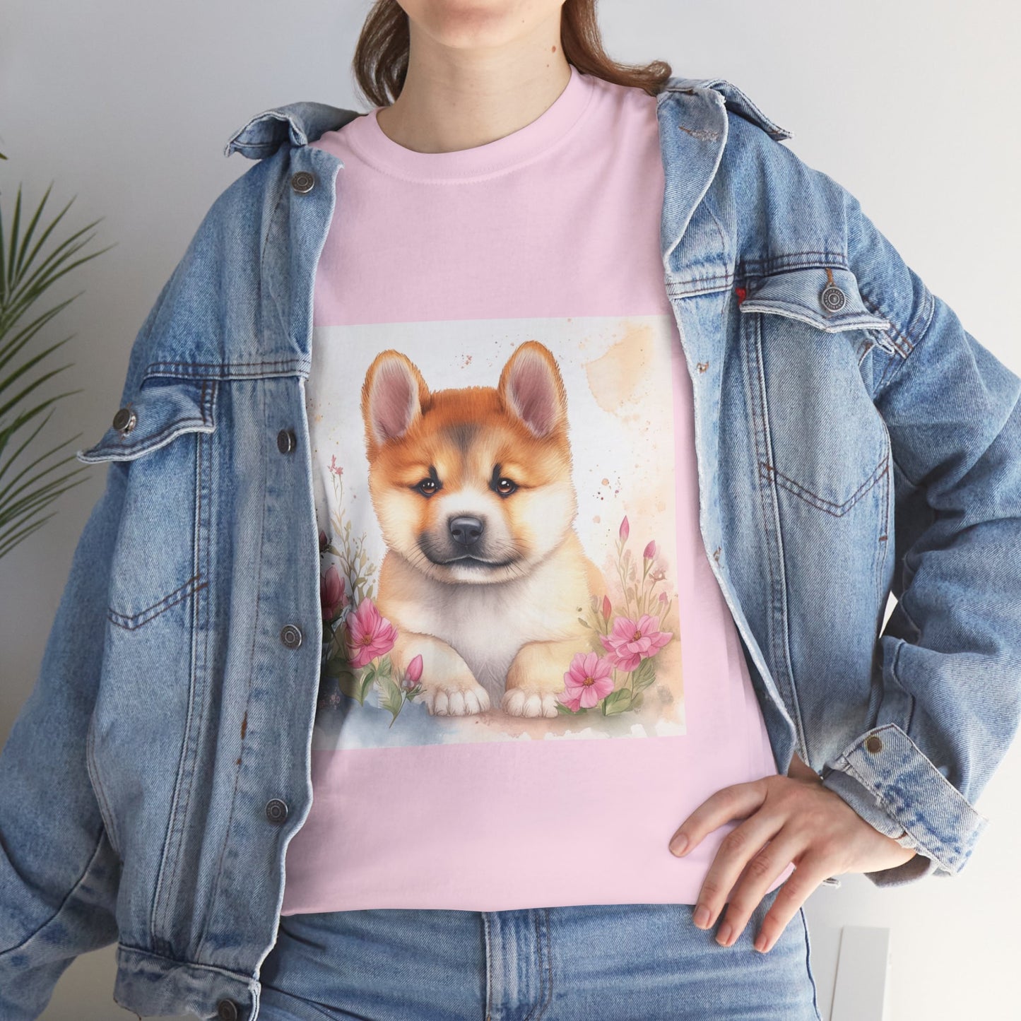 Akita Puppy Unisex Heavy Cotton Tee