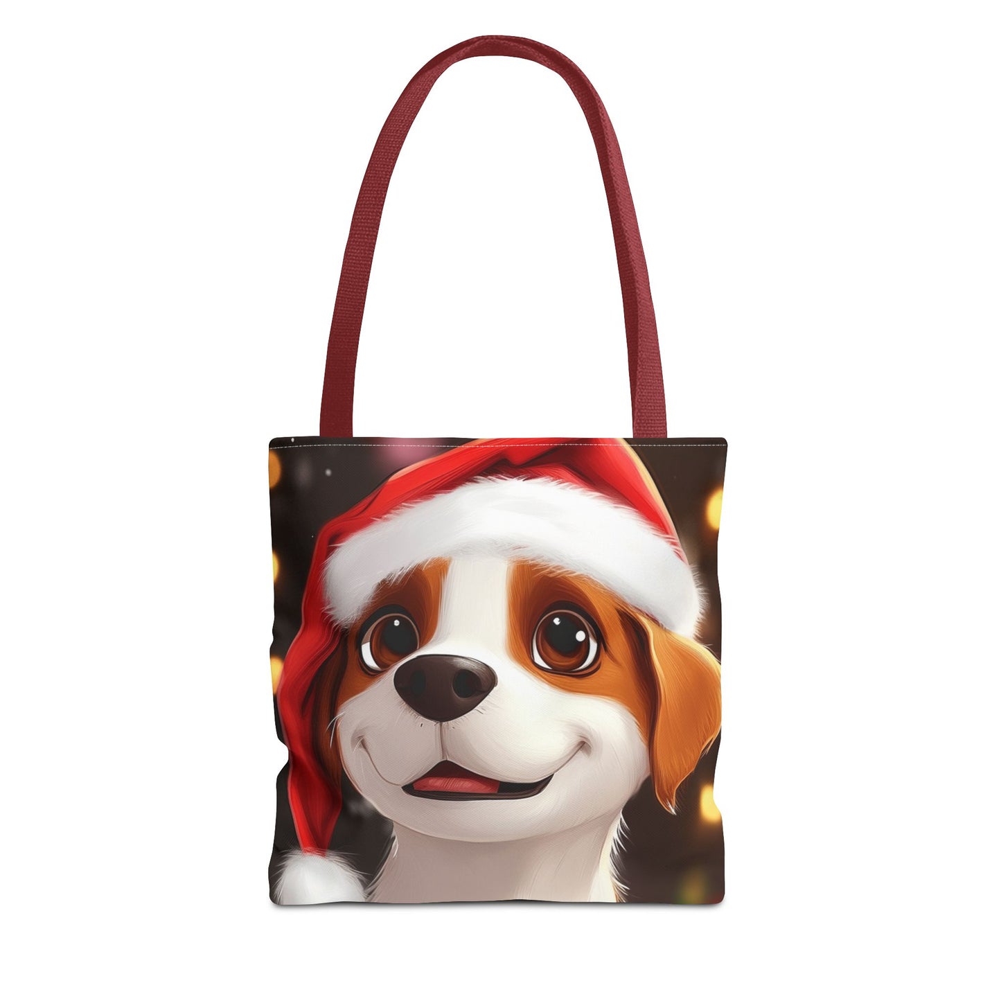 Adorable Festive Puppy Tote Bag (AOP)