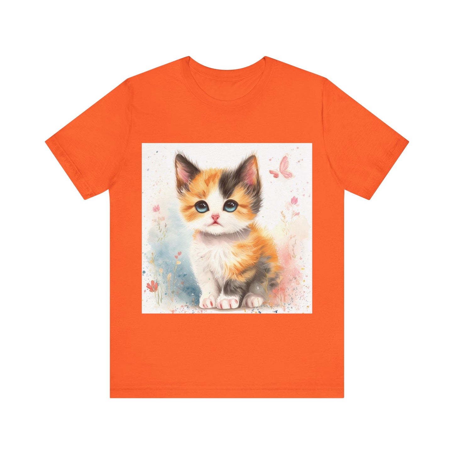 Butterfly Calico Kitten Unisex Jersey Short Sleeve Tee