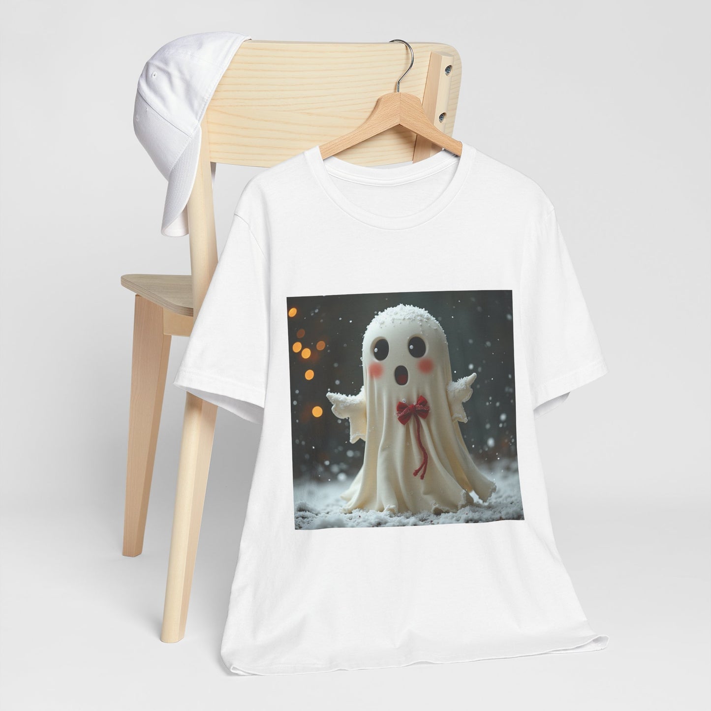 Cute Snow Ghost Unisex Jersey Tee