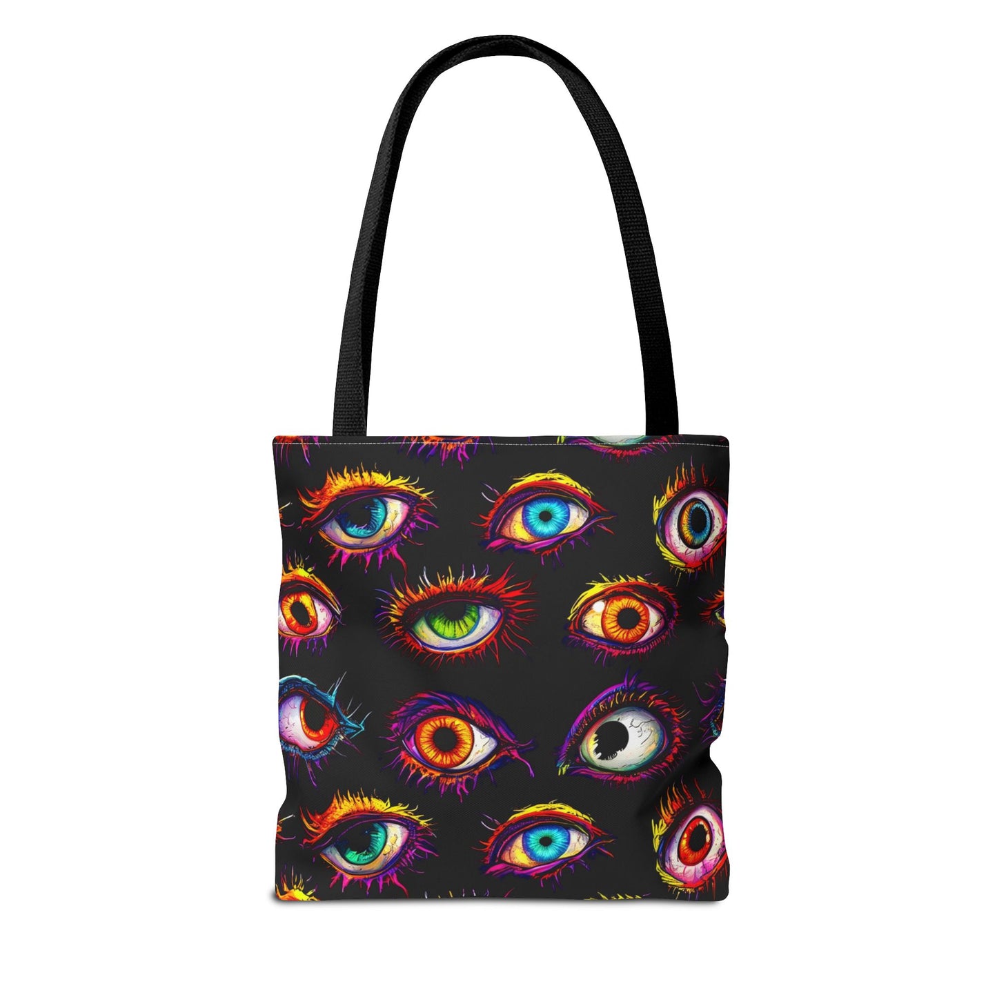 Colorful Spooky Eye Pattern Tote Bag (AOP)