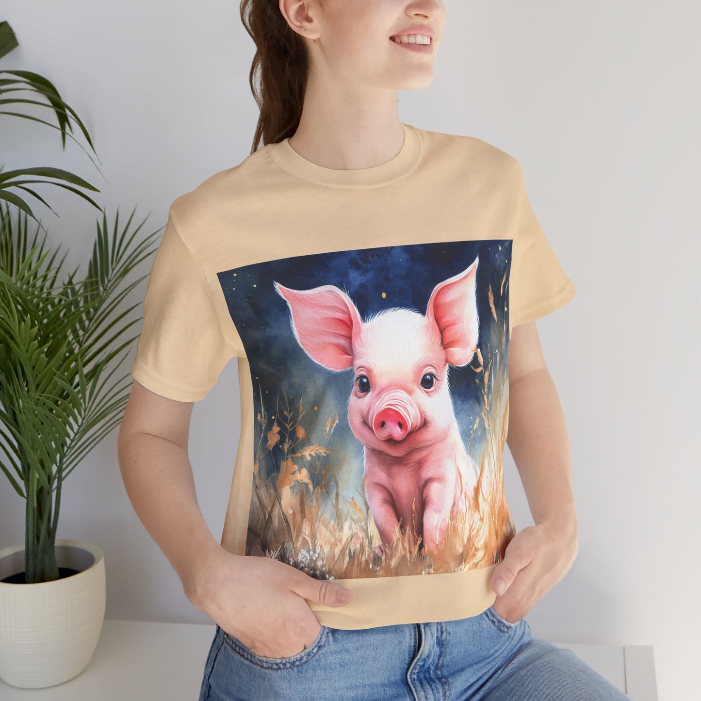 Adorable Piglet Unisex Jersey Short Sleeve Tee