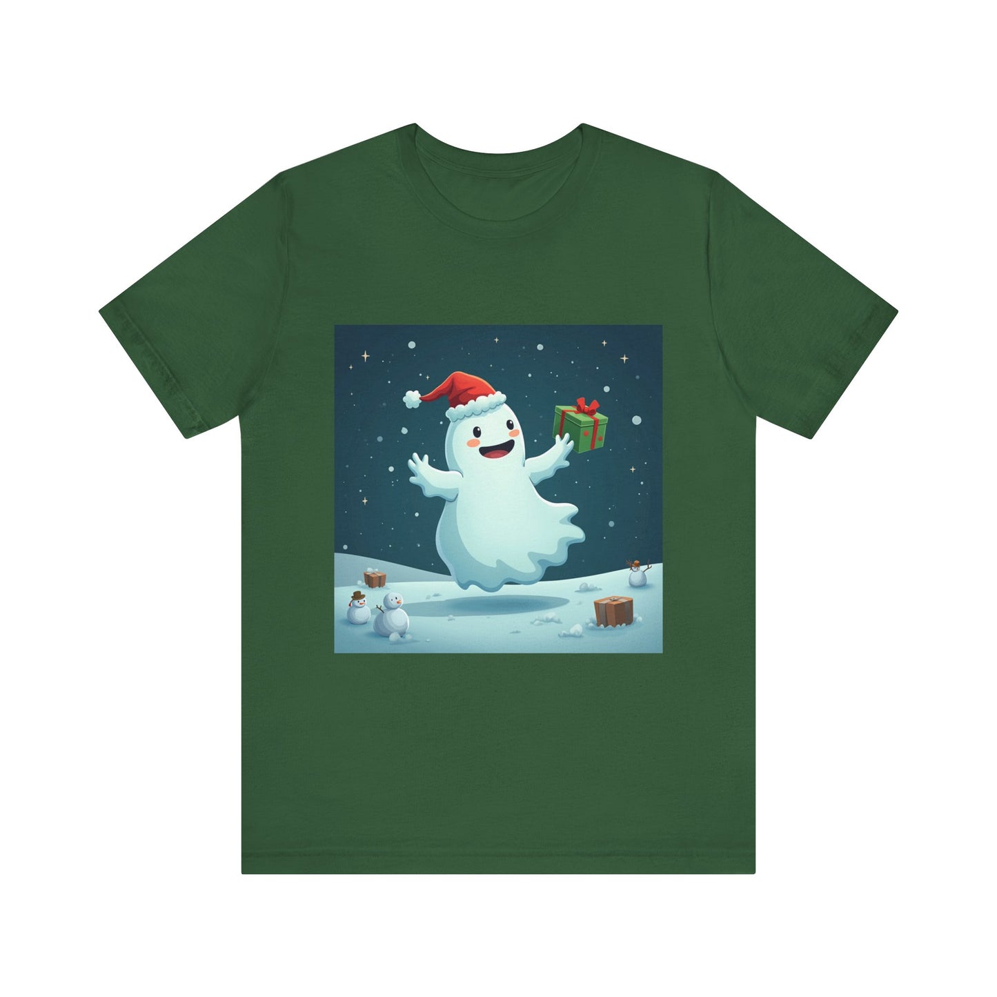 Cute Cartoon Ghost of Christmas Present Unisex Jersey Short Sleeve Tee