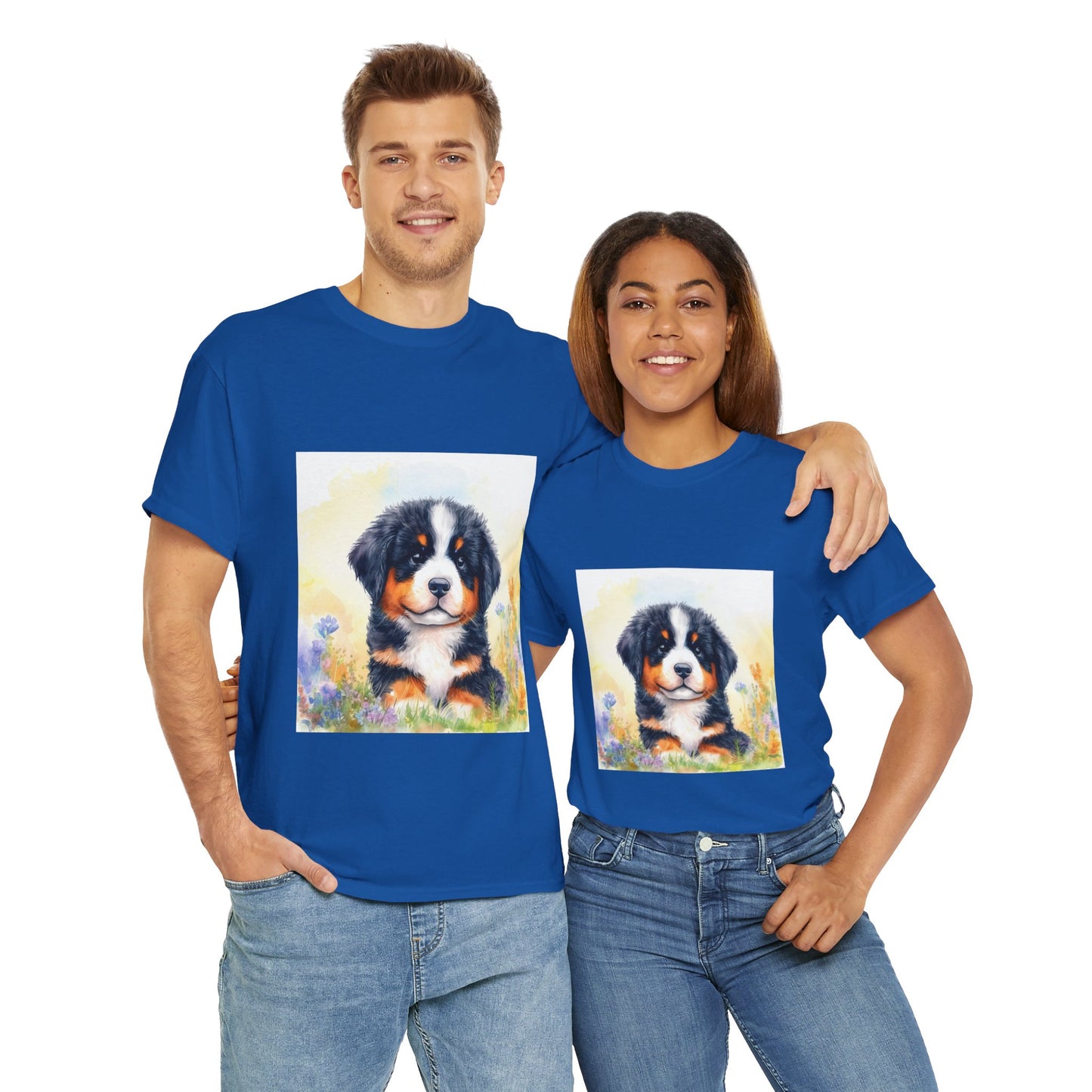 Bernese Mountain Dog Puppy Unisex Heavy Cotton Tee