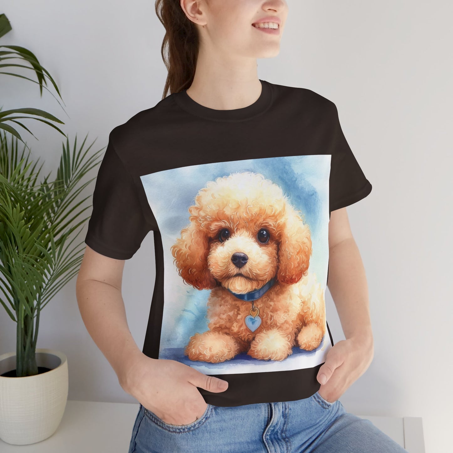 Poodle Puppy Unisex Jersey Short Sleeve Tee