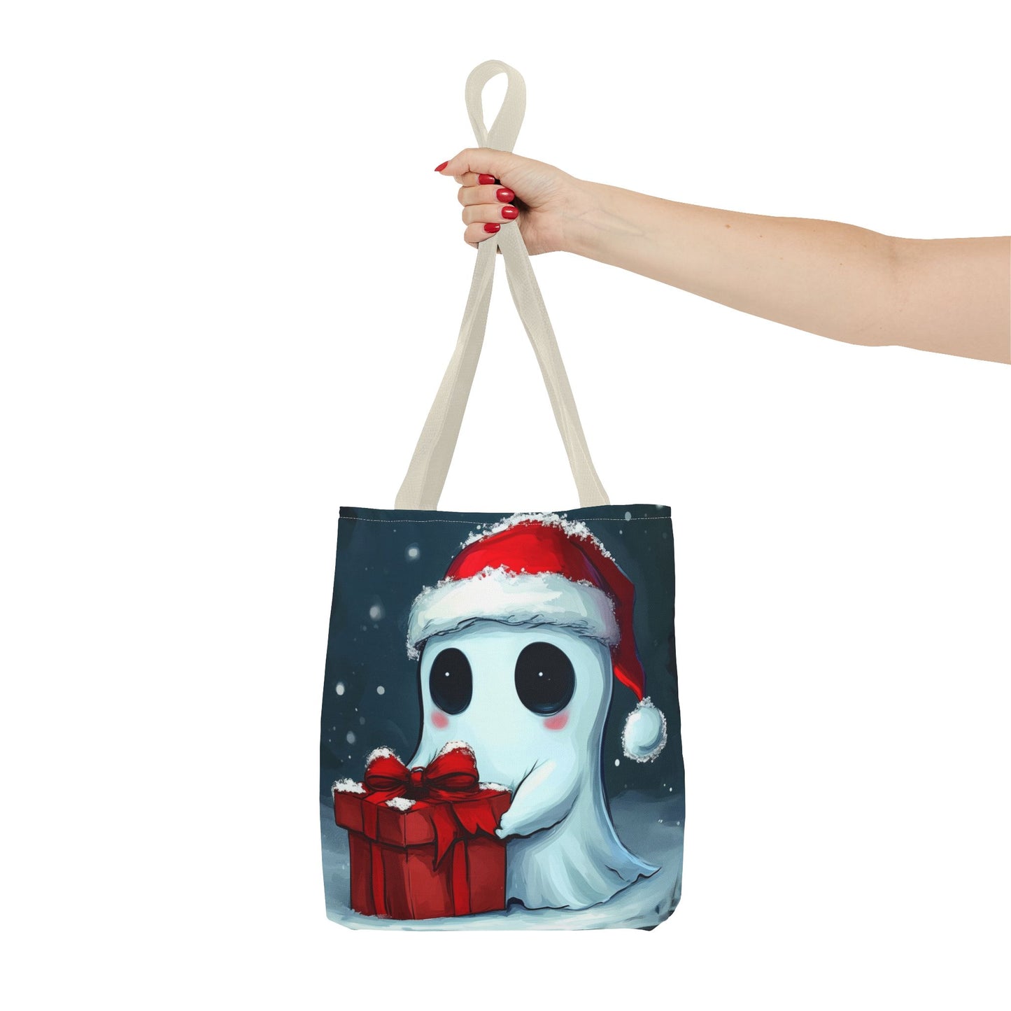 Cute Holiday Ghost Tote Bag (AOP)