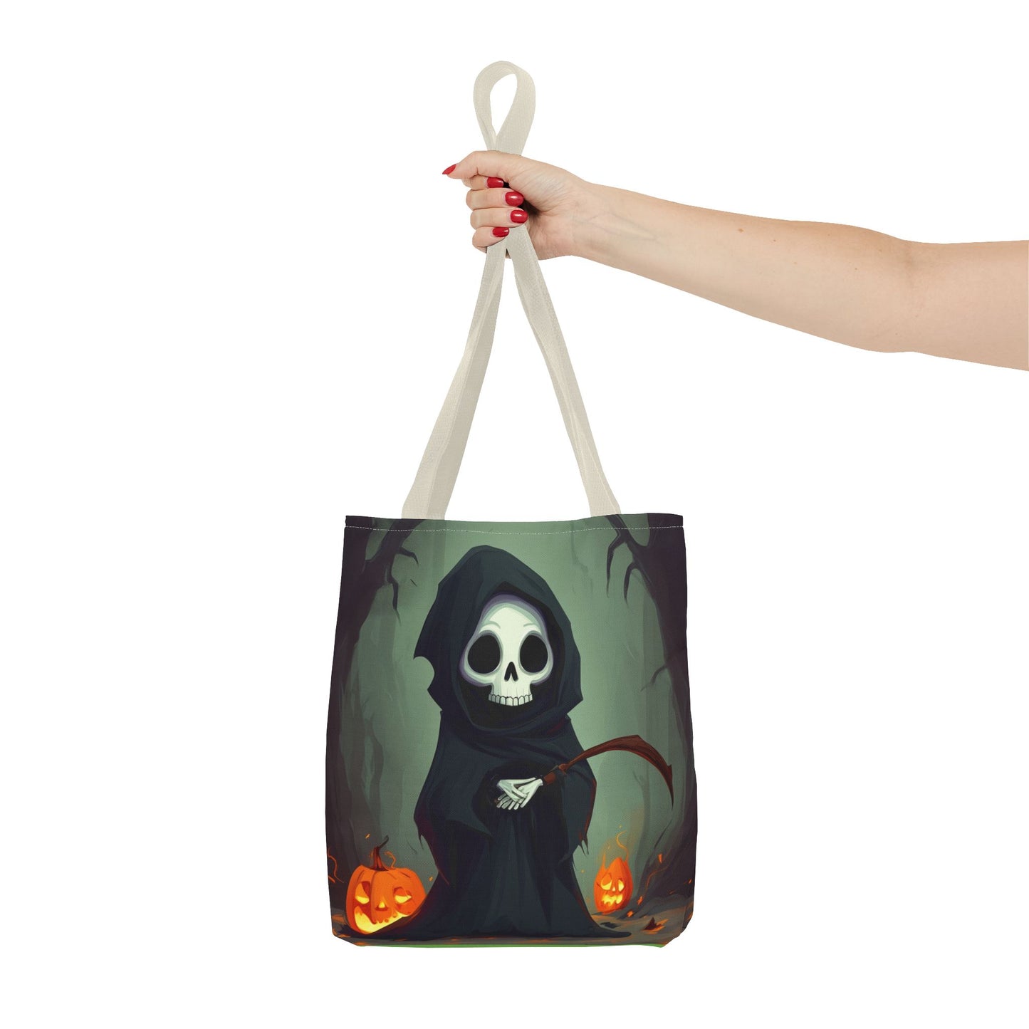 Spooky Forest Grim Reaper Tote Bag (AOP)