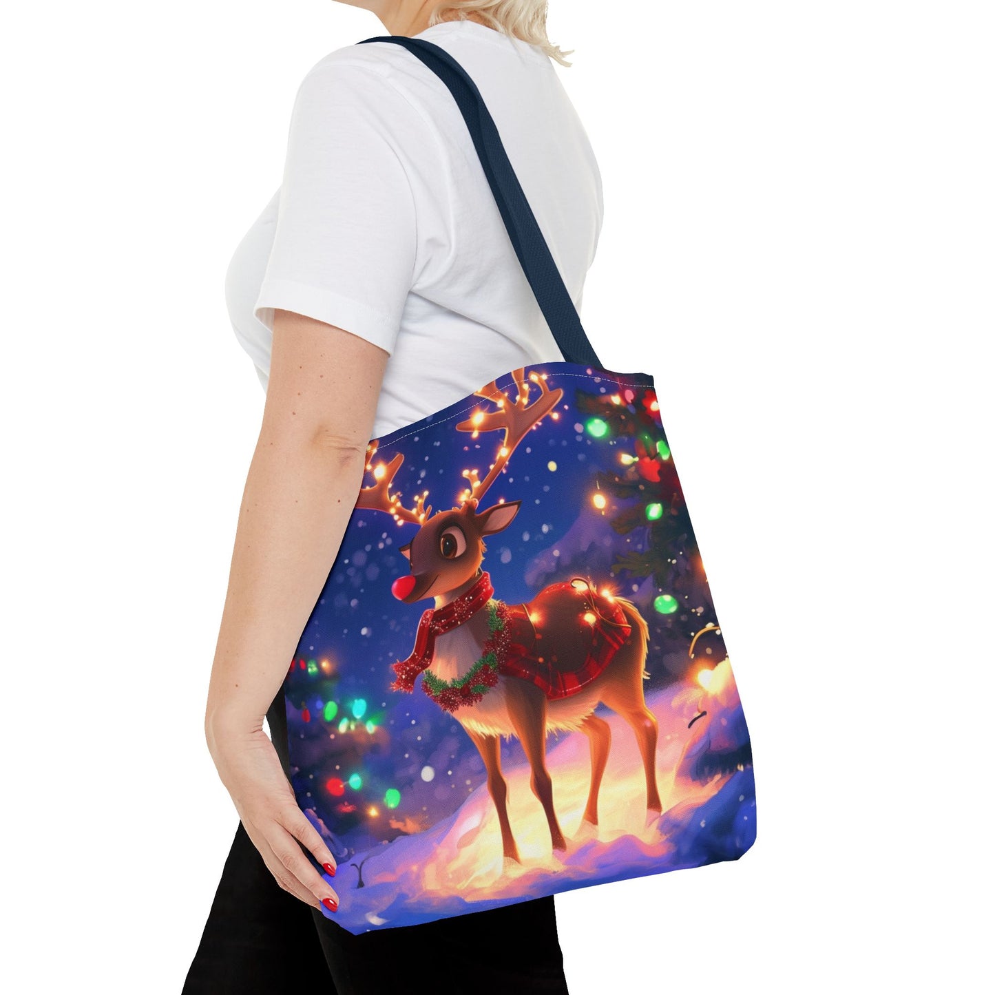 Red Nose Reindeer Tote Bag (AOP)