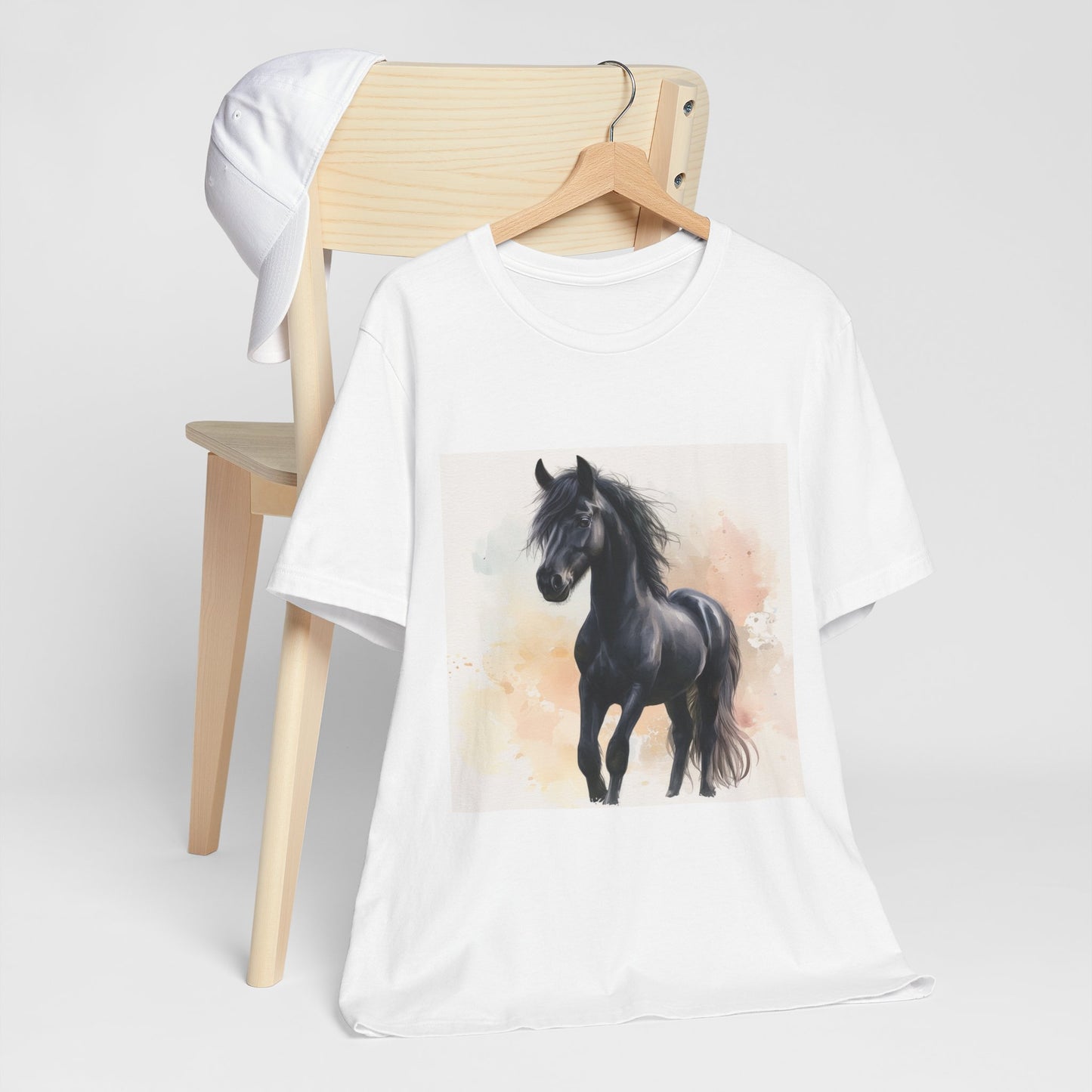 Playful Black Horse Unisex Jersey Short Sleeve Tee