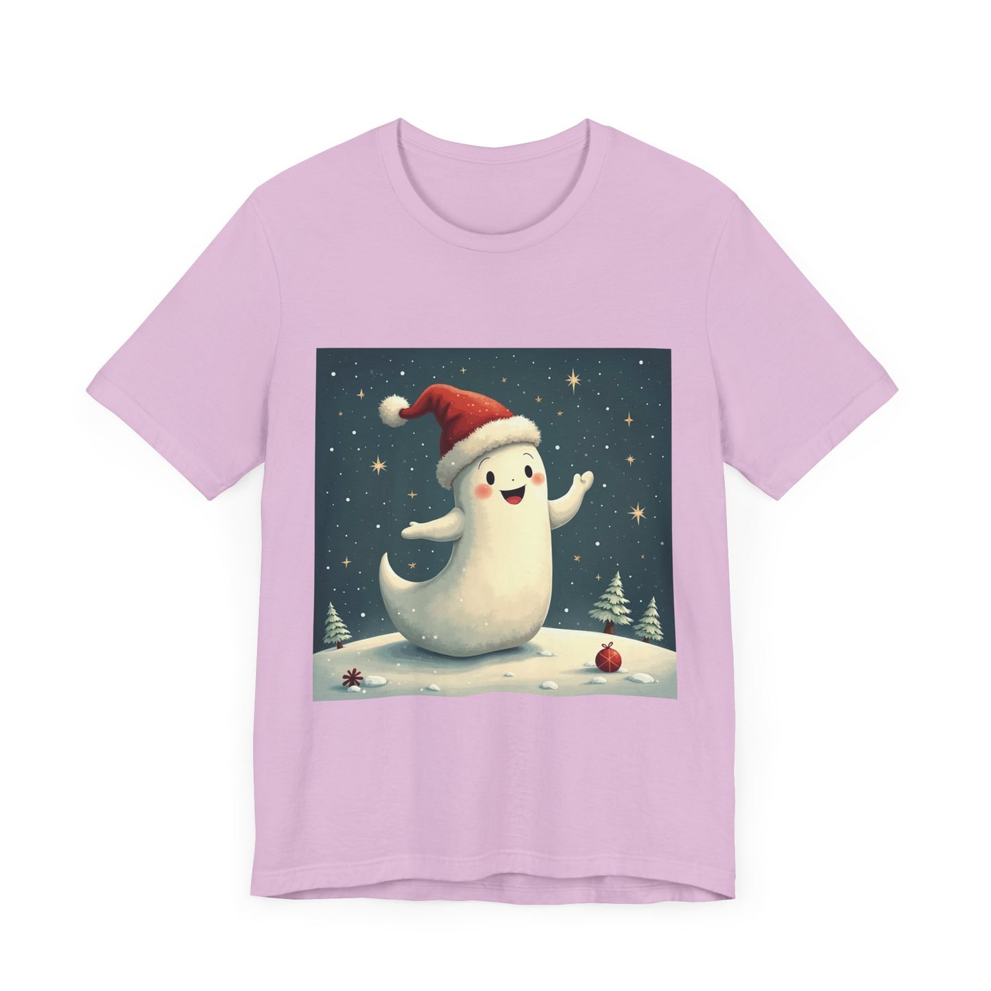 Cute Winter Ghost Unisex Jersey Tee