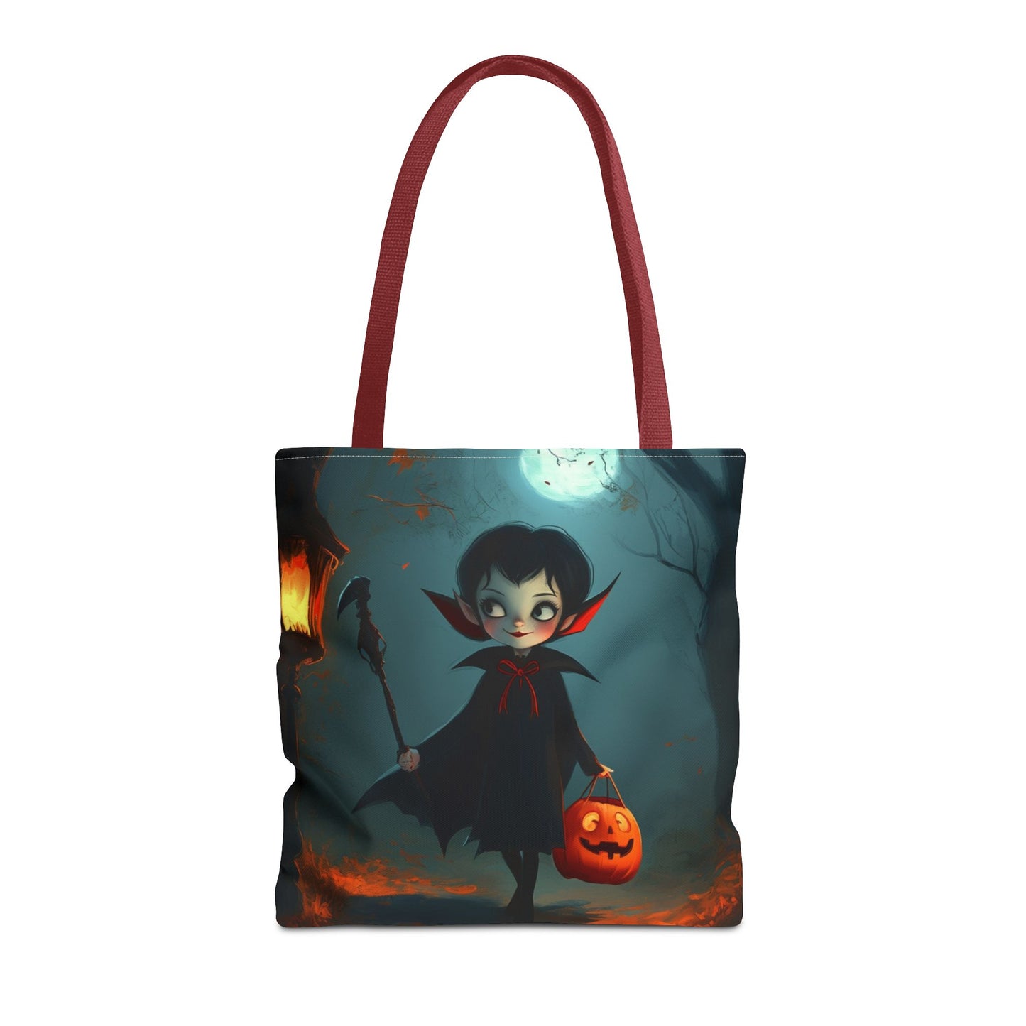 Cute Trick or Treating Vampire Tote Bag (AOP)