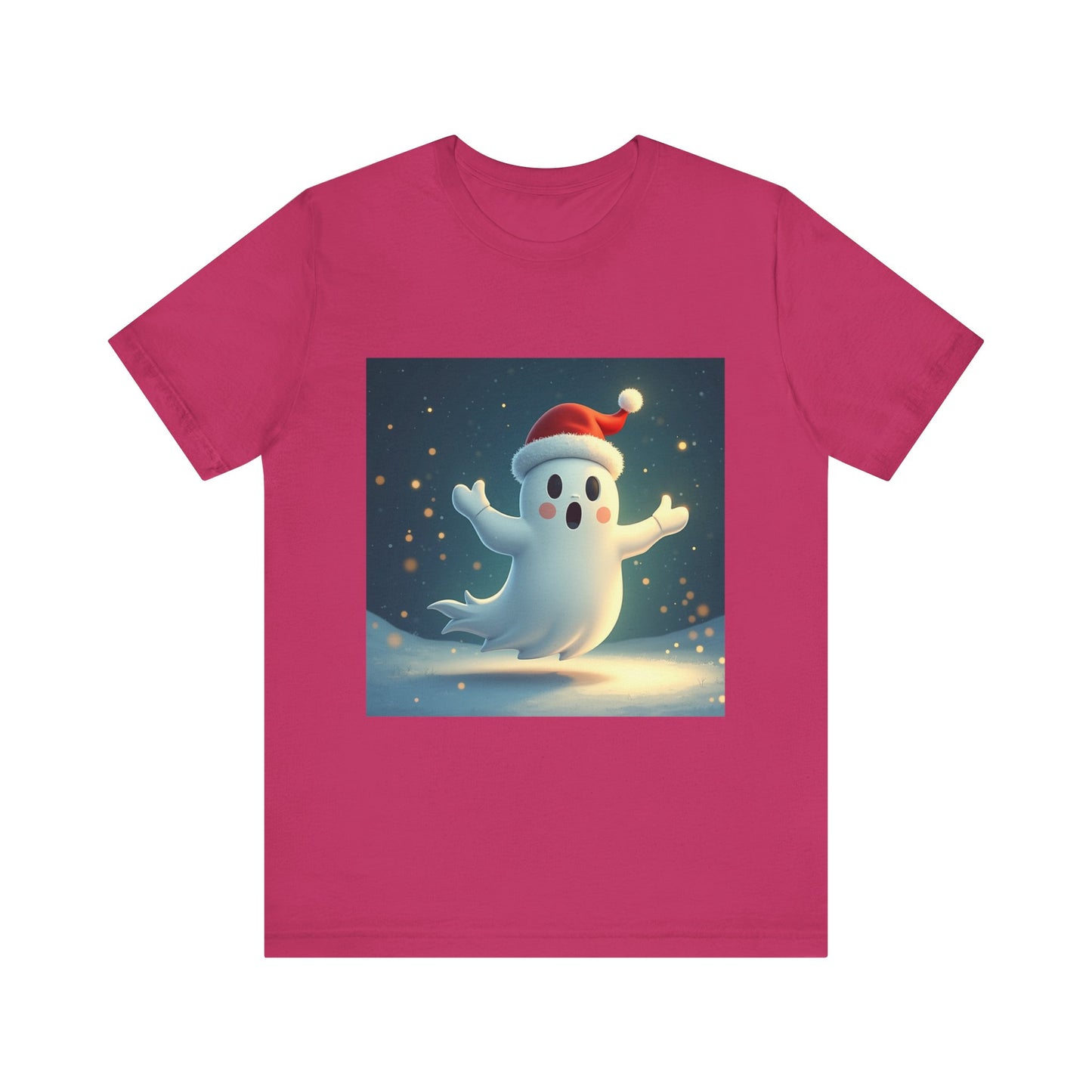 Cute Cartoon Ghost of Christmas Presents Unisex Jersey Tee