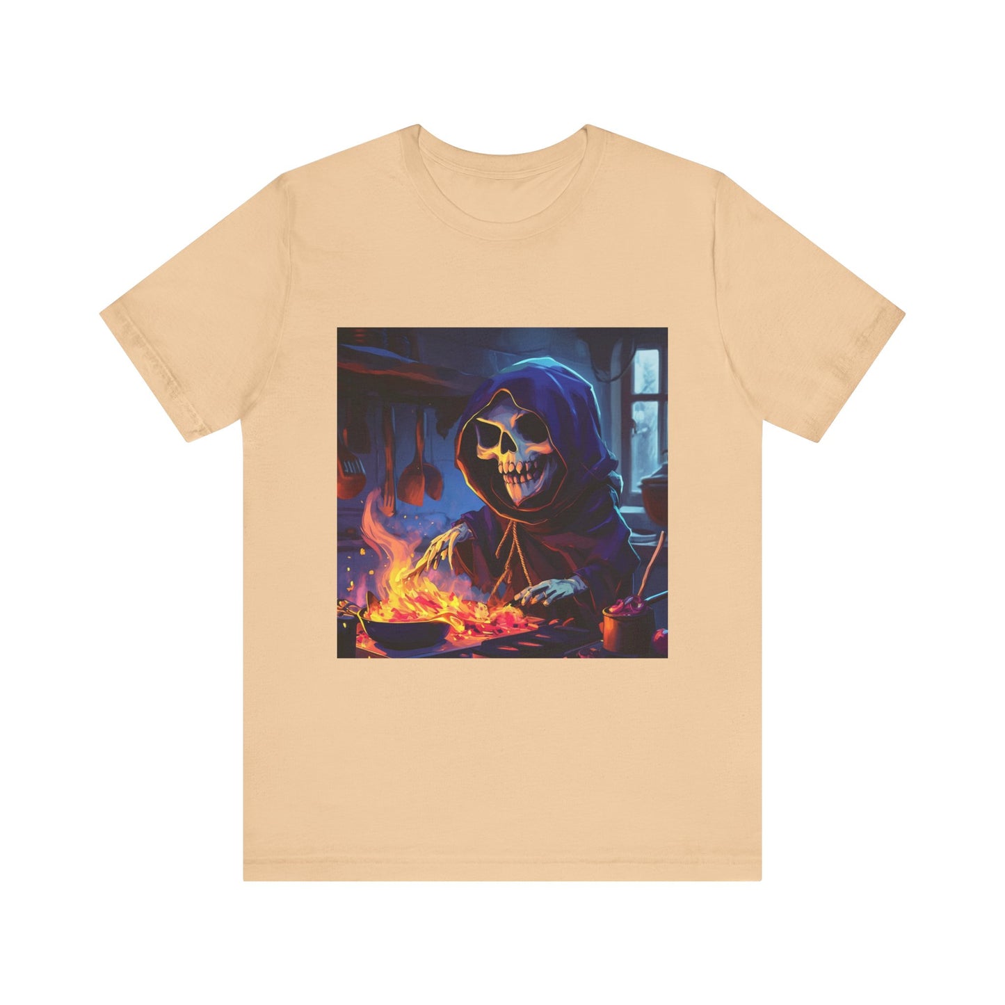 Grim Reaper Cooking Unisex Jersey Short Sleeve Tee