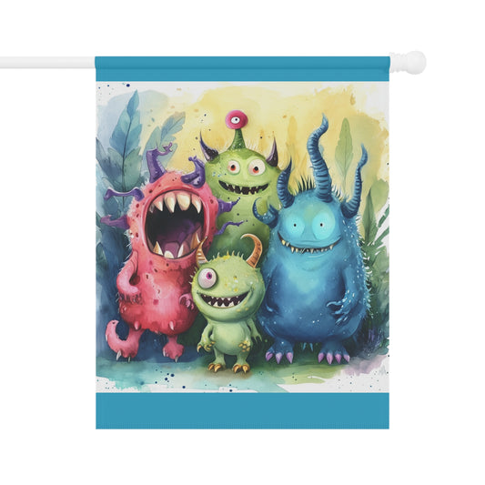 Cute Cartoon Monsters Garden & House Banner