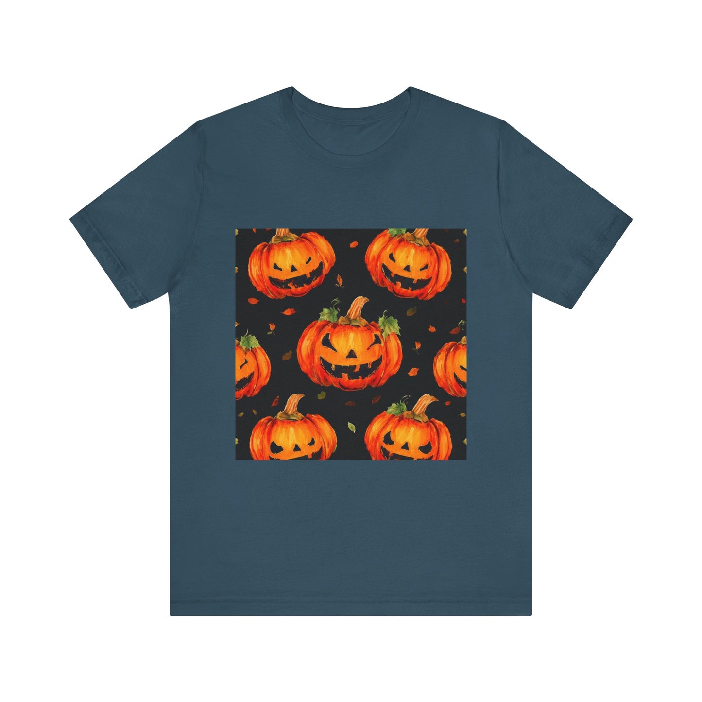 Happy Pumpkin Pattern Unisex Jersey Short Sleeve Tee