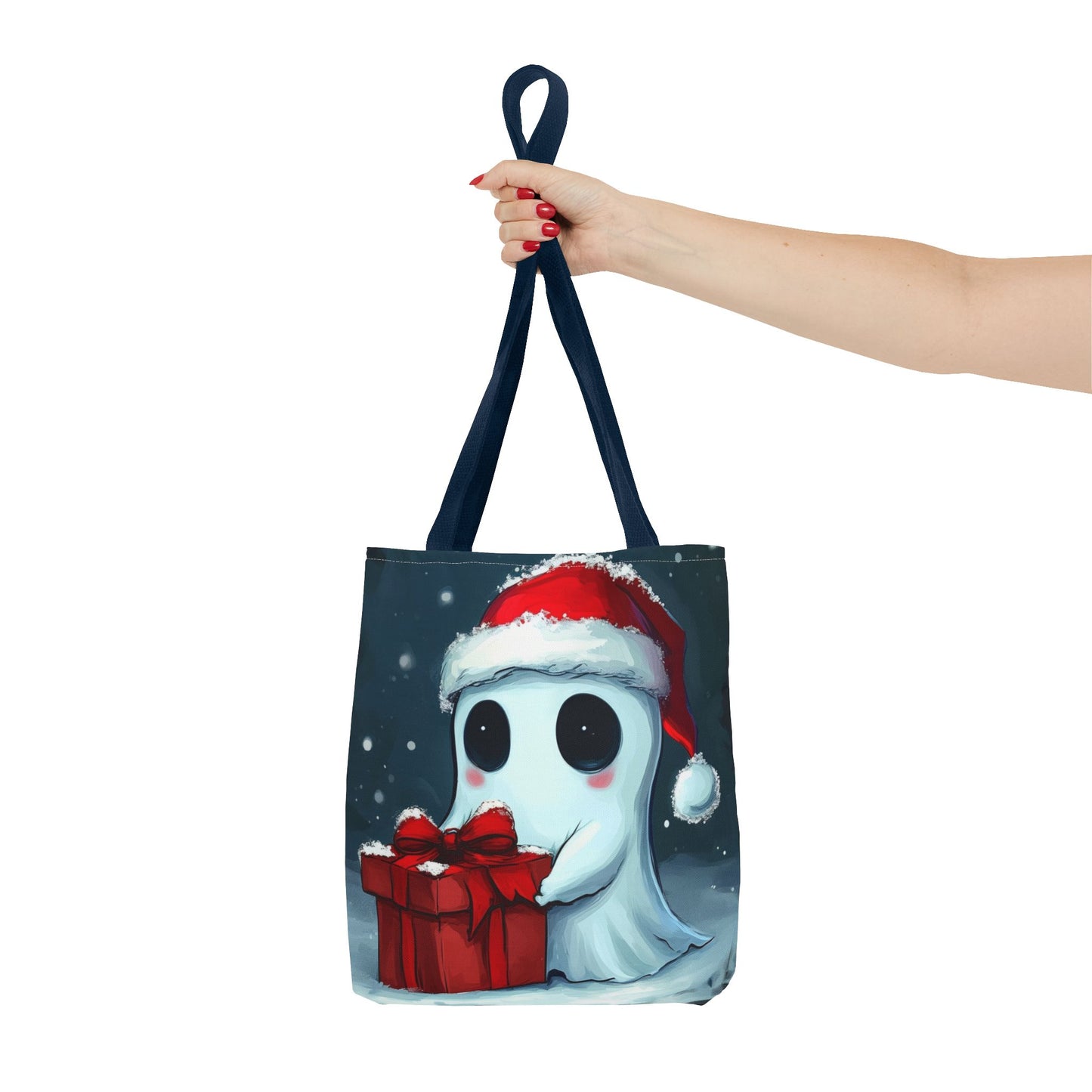 Cute Holiday Ghost Tote Bag (AOP)