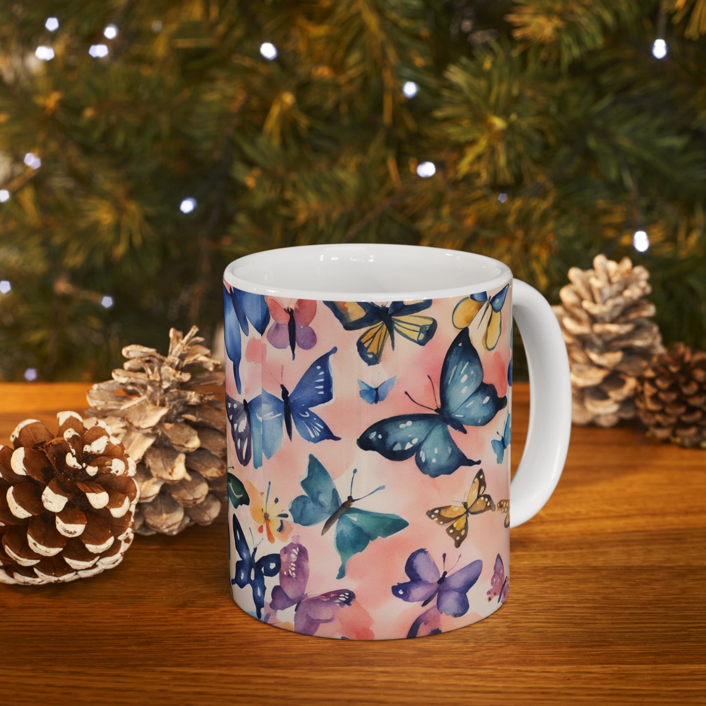 Fluttering Butterflies Ceramic Mug, 11oz