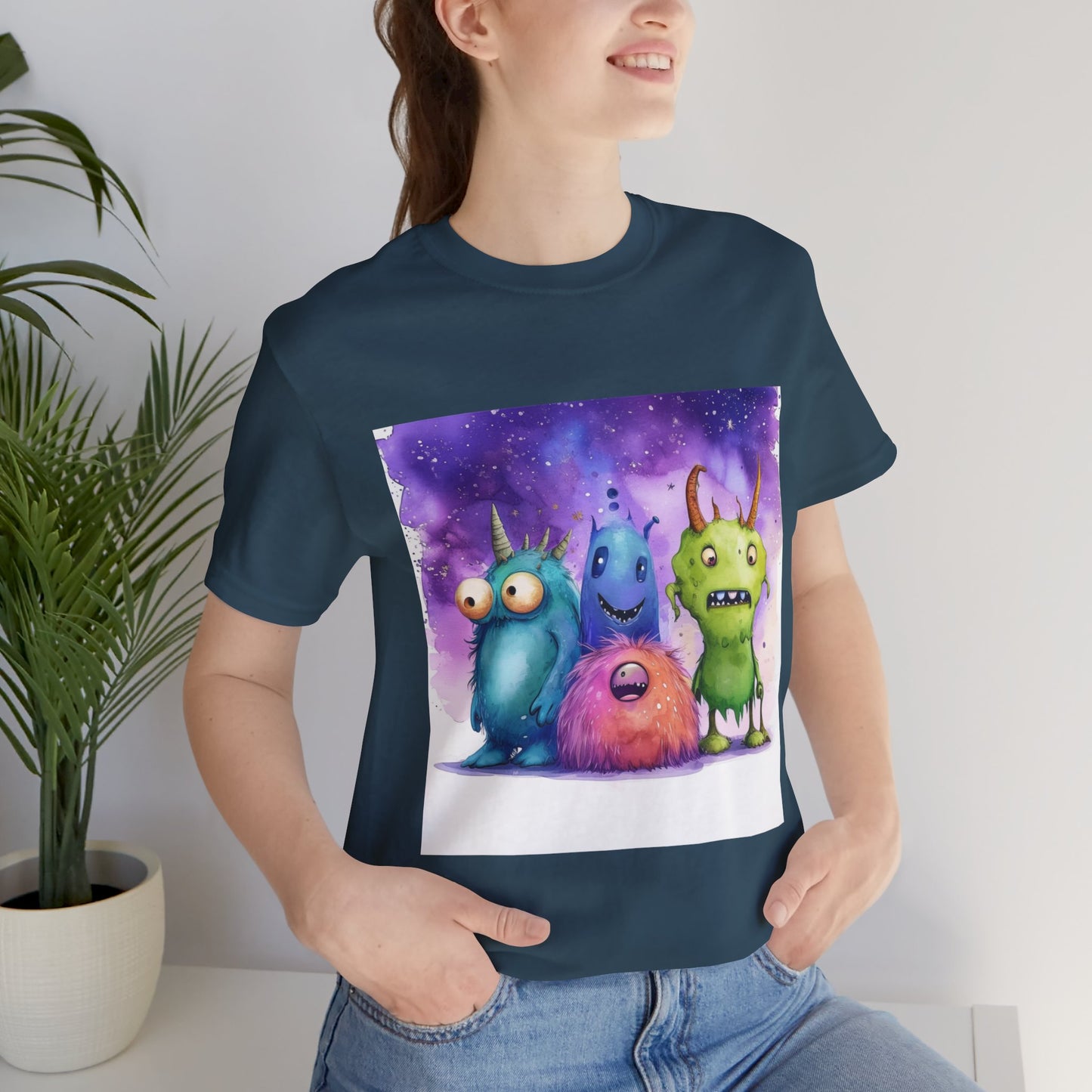 Cartoon Movie Monsters Unisex Jersey Short Sleeve Tee