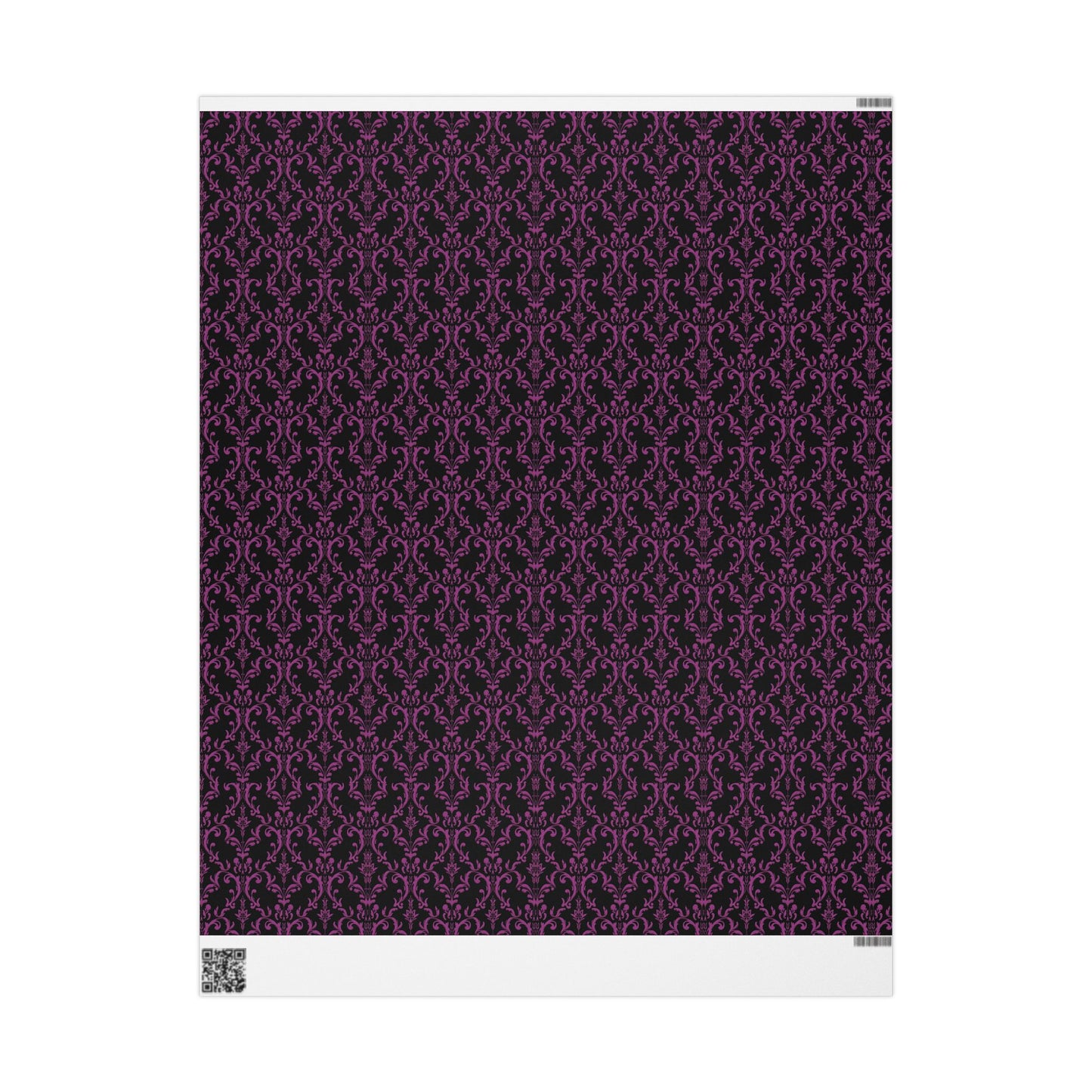 Black and Purple Damask Style Wrapping Papers