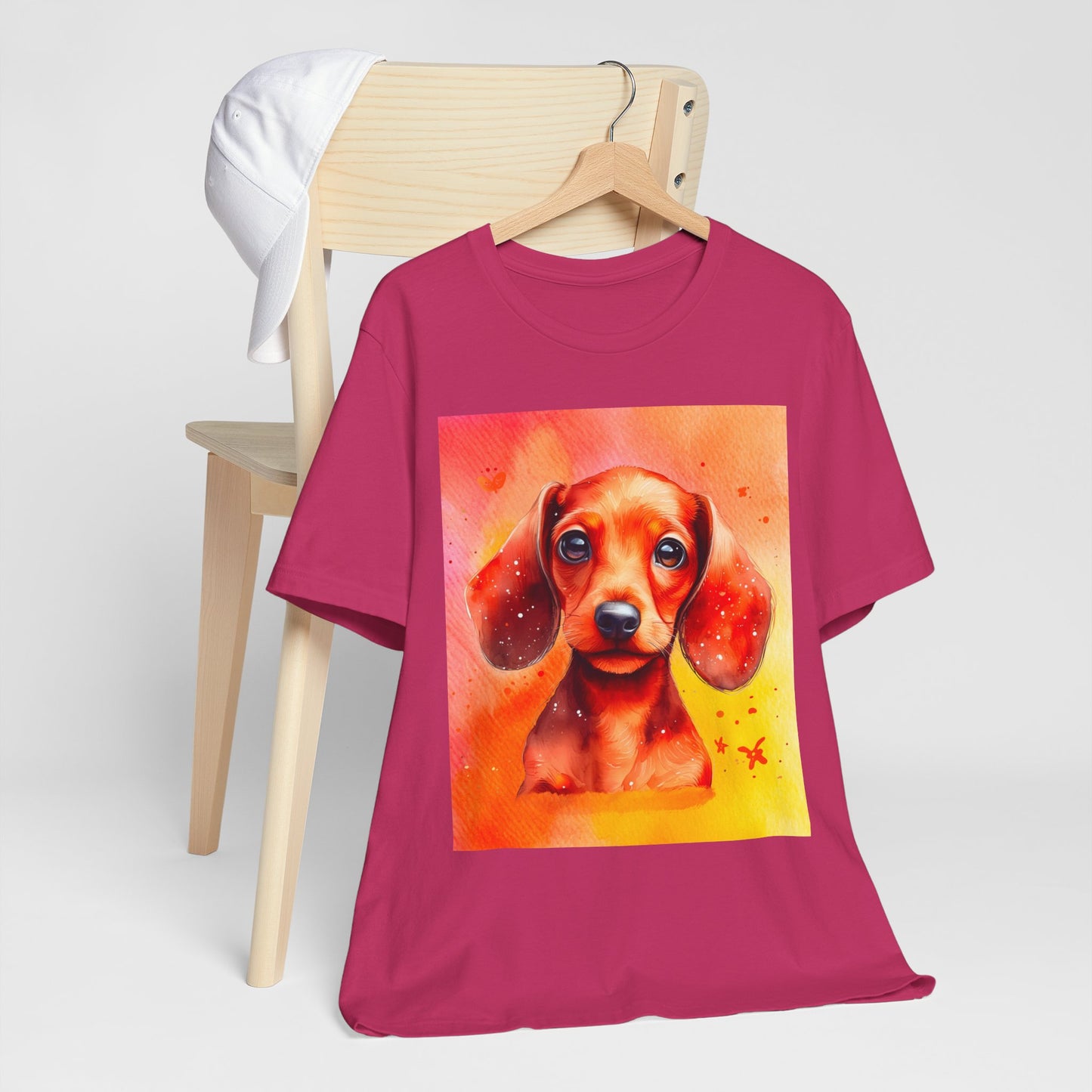 Red Dachshund Unisex Jersey Short Sleeve Tee