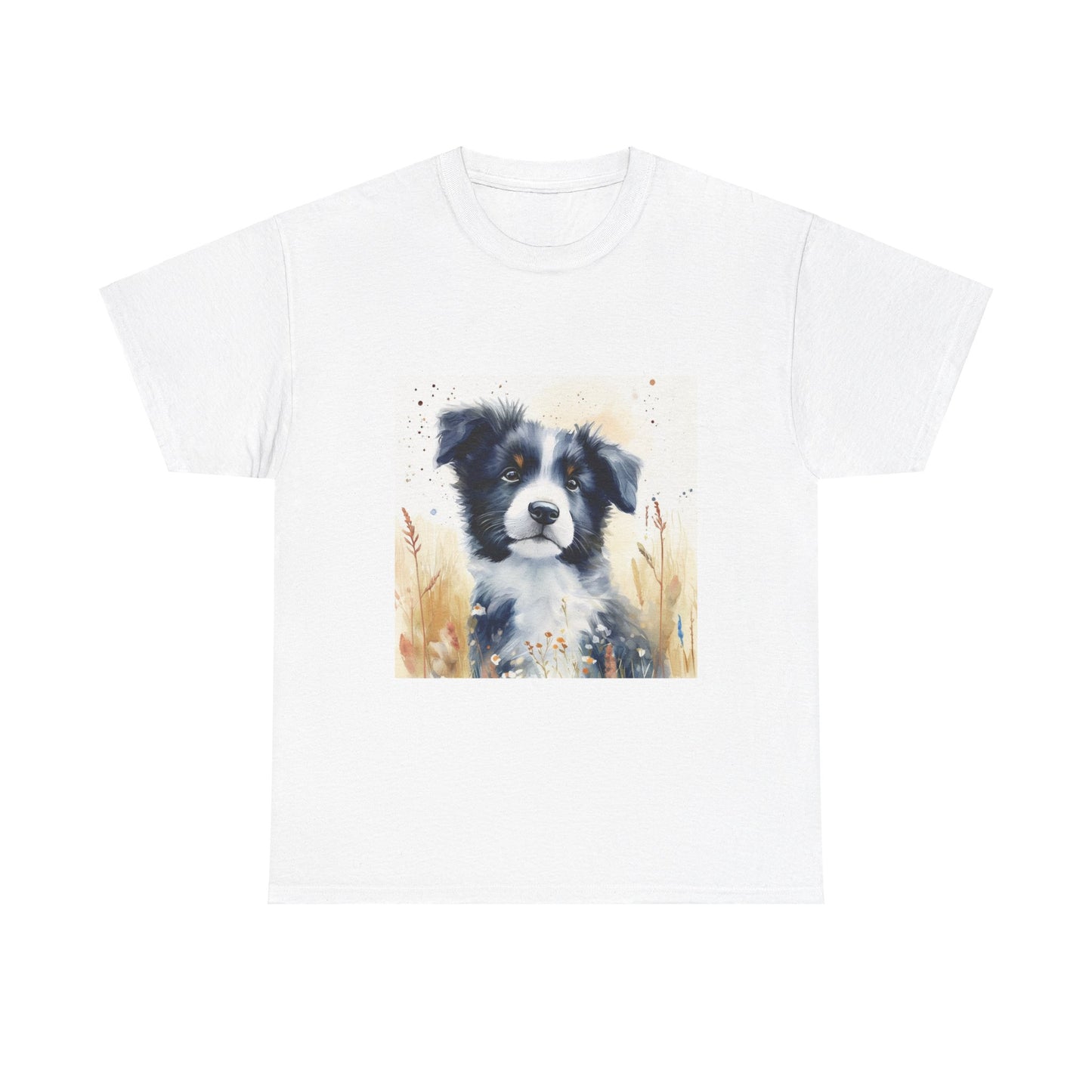 Border Collie Puppy Unisex Heavy Cotton Tee