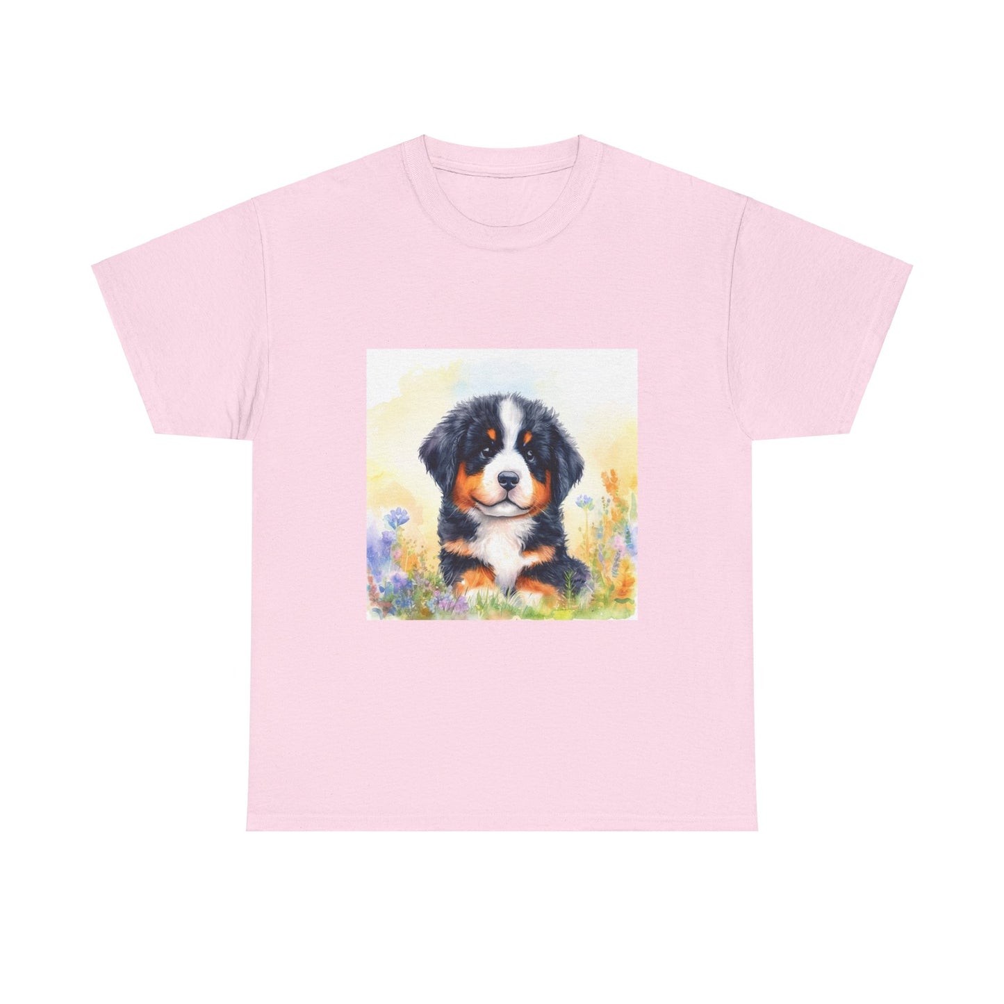 Bernese Mountain Dog Puppy Unisex Heavy Cotton Tee