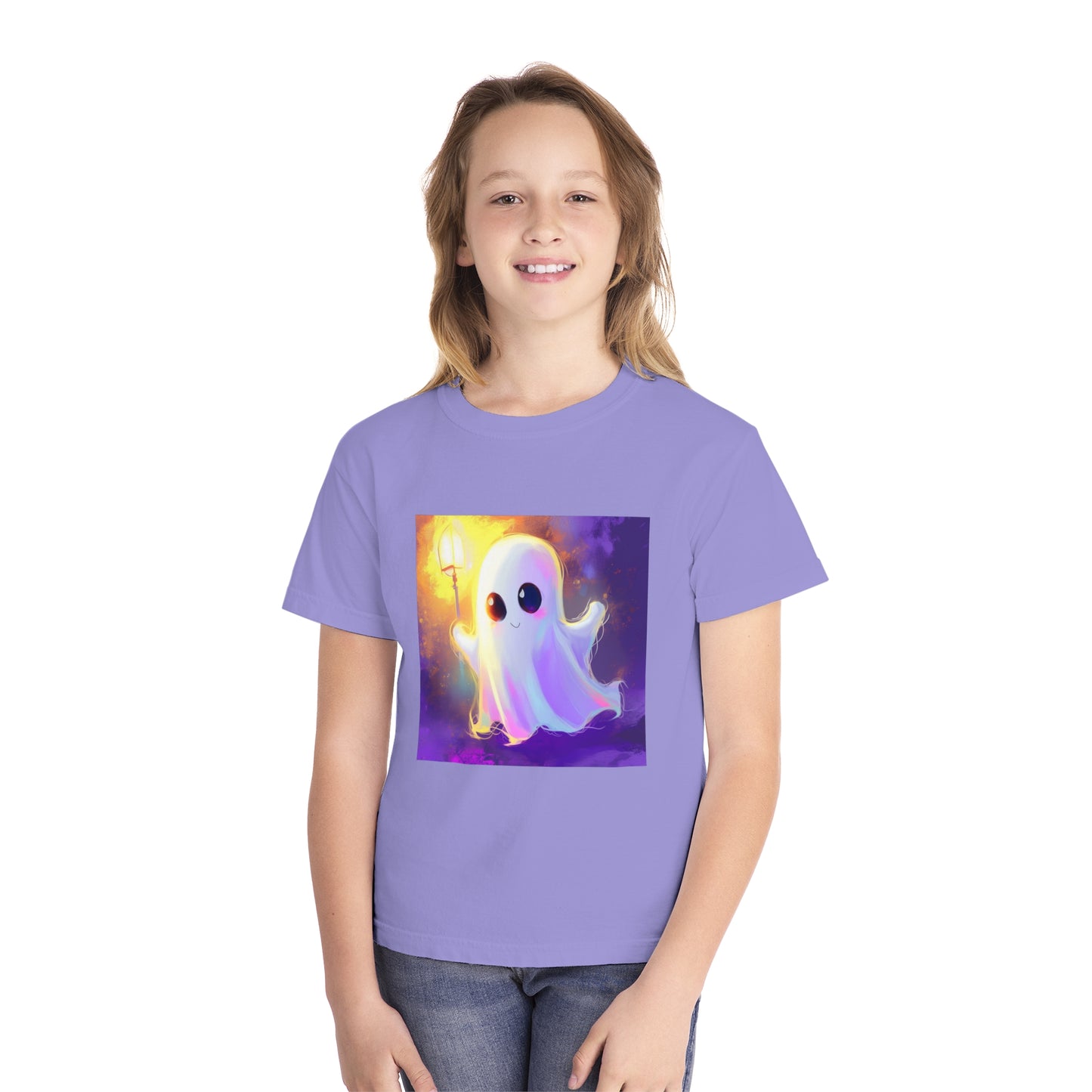 Cute Cartoon Ghost Youth Midweight Tee