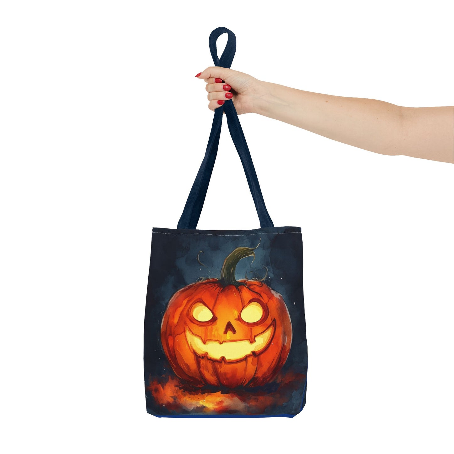 Cute Creepy Jack o Lantern Tote Bag (AOP)