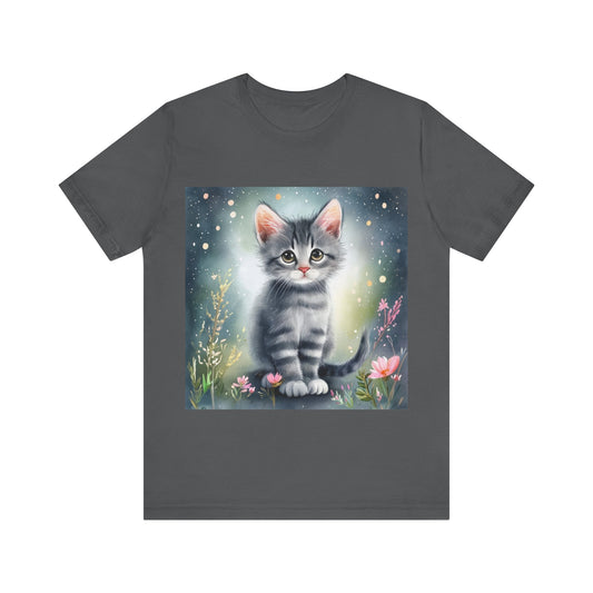 Gray Kitten Unisex Jersey Short Sleeve Tee