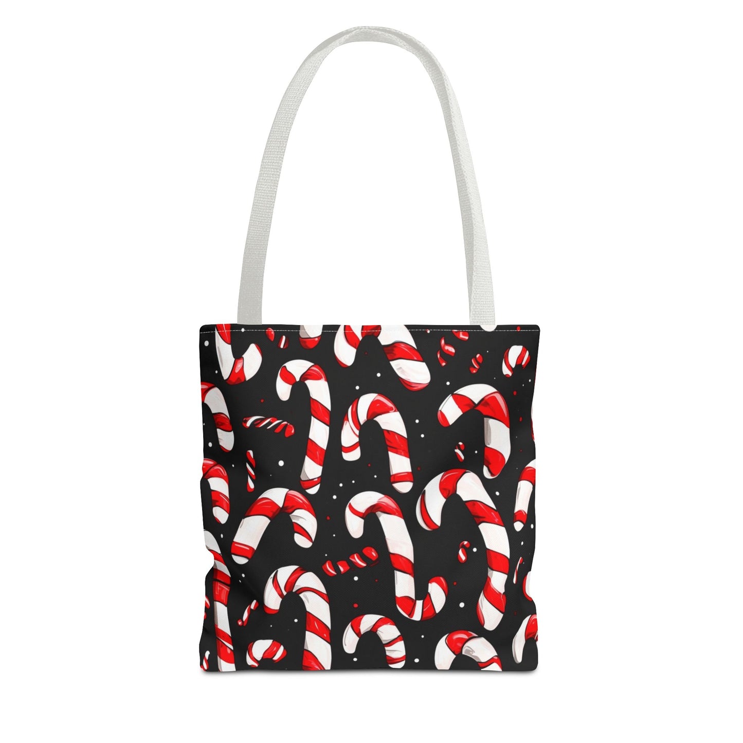 Cartoon Candy Canes Tote Bag (AOP)