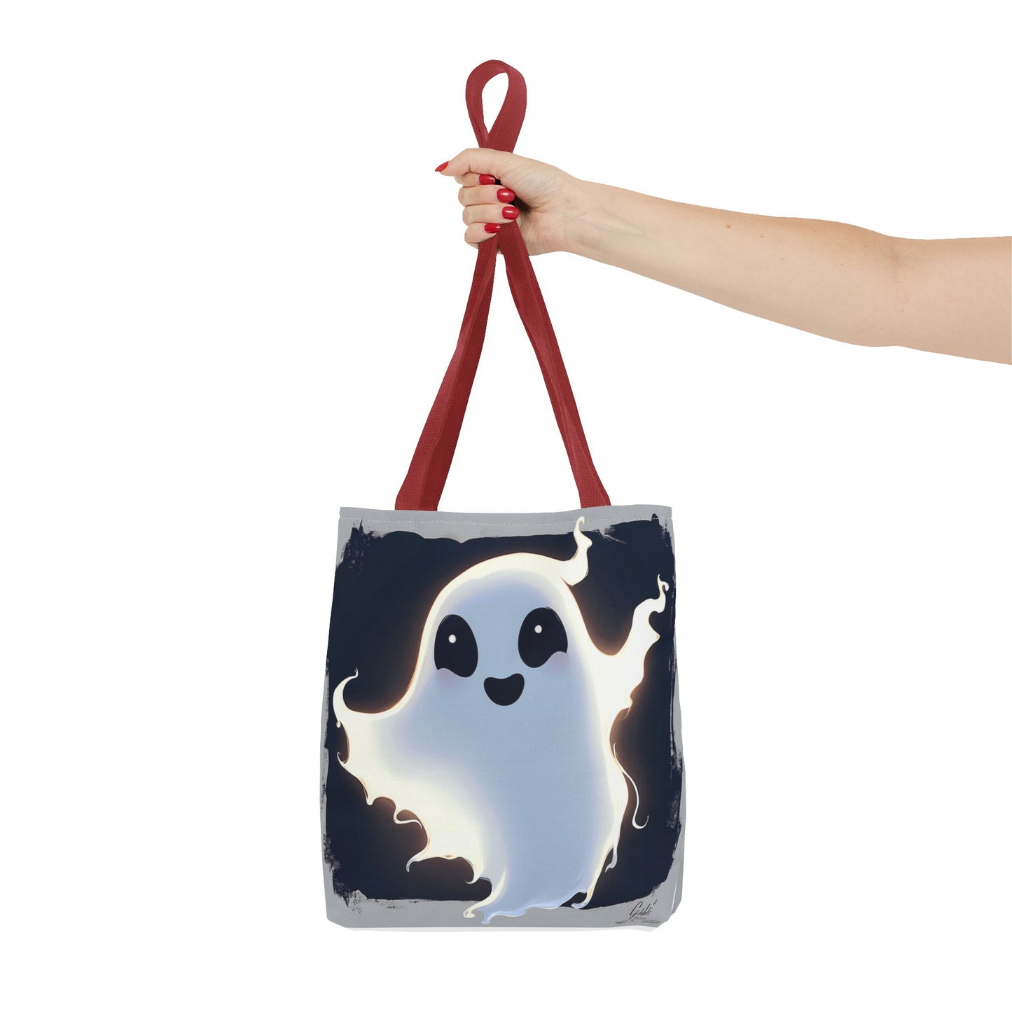 Cute Happy Ghost Tote Bag (AOP)