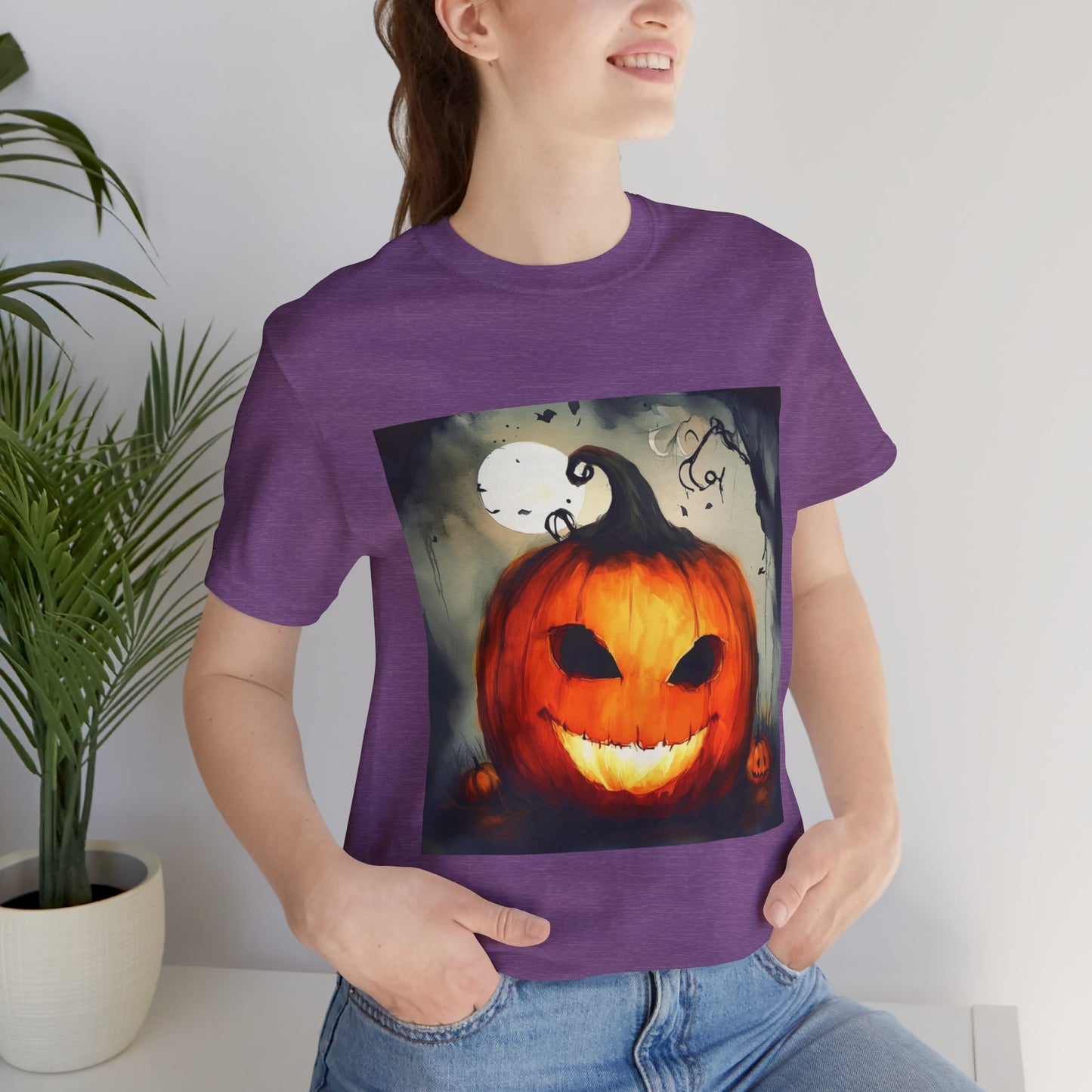 Spooky Jack o Lantern Unisex Jersey Short Sleeve Tee