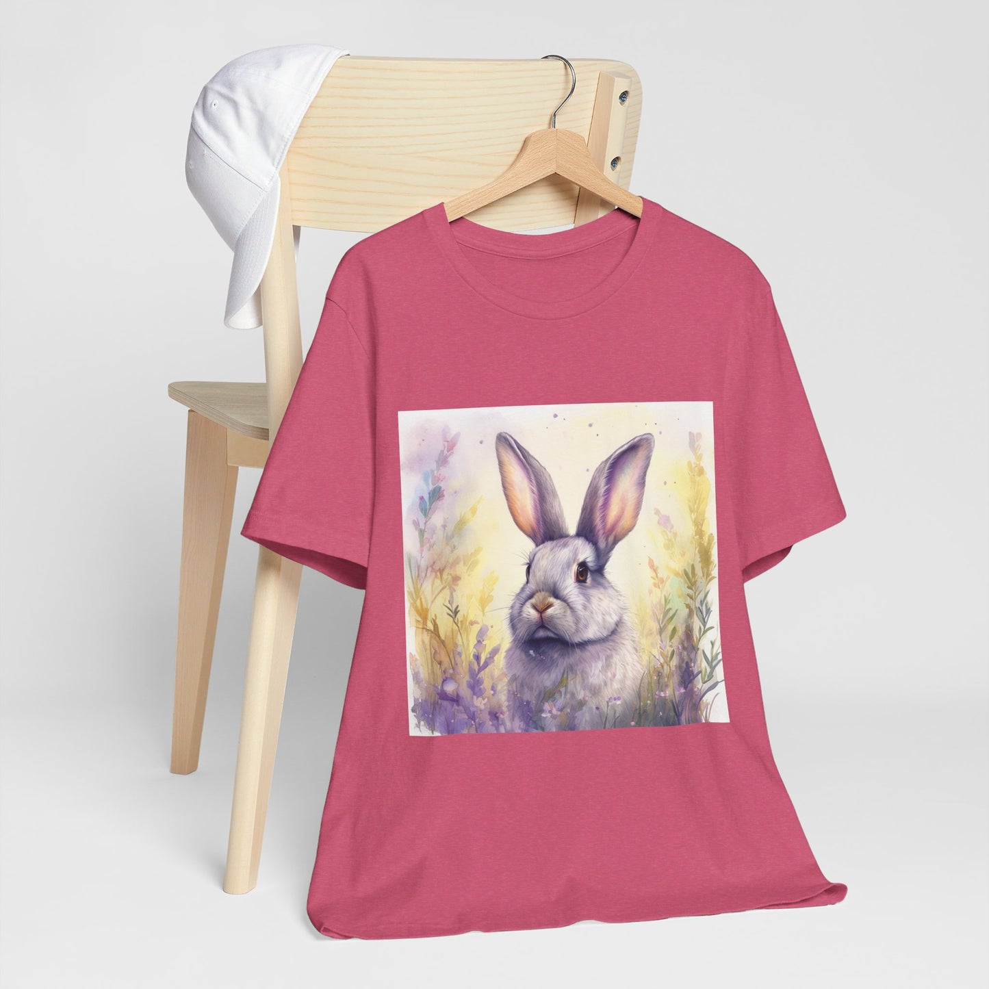 Realistic Cute Bunny Unisex Jersey Short Sleeve Tee